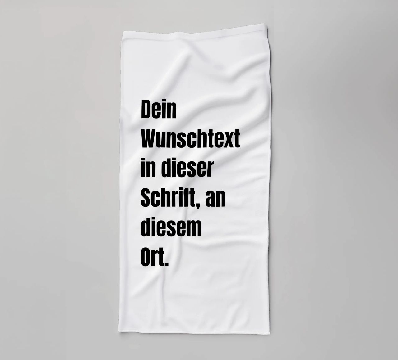 Wunschtext in schwarz weiß badhanddoek van WORTSPIEL