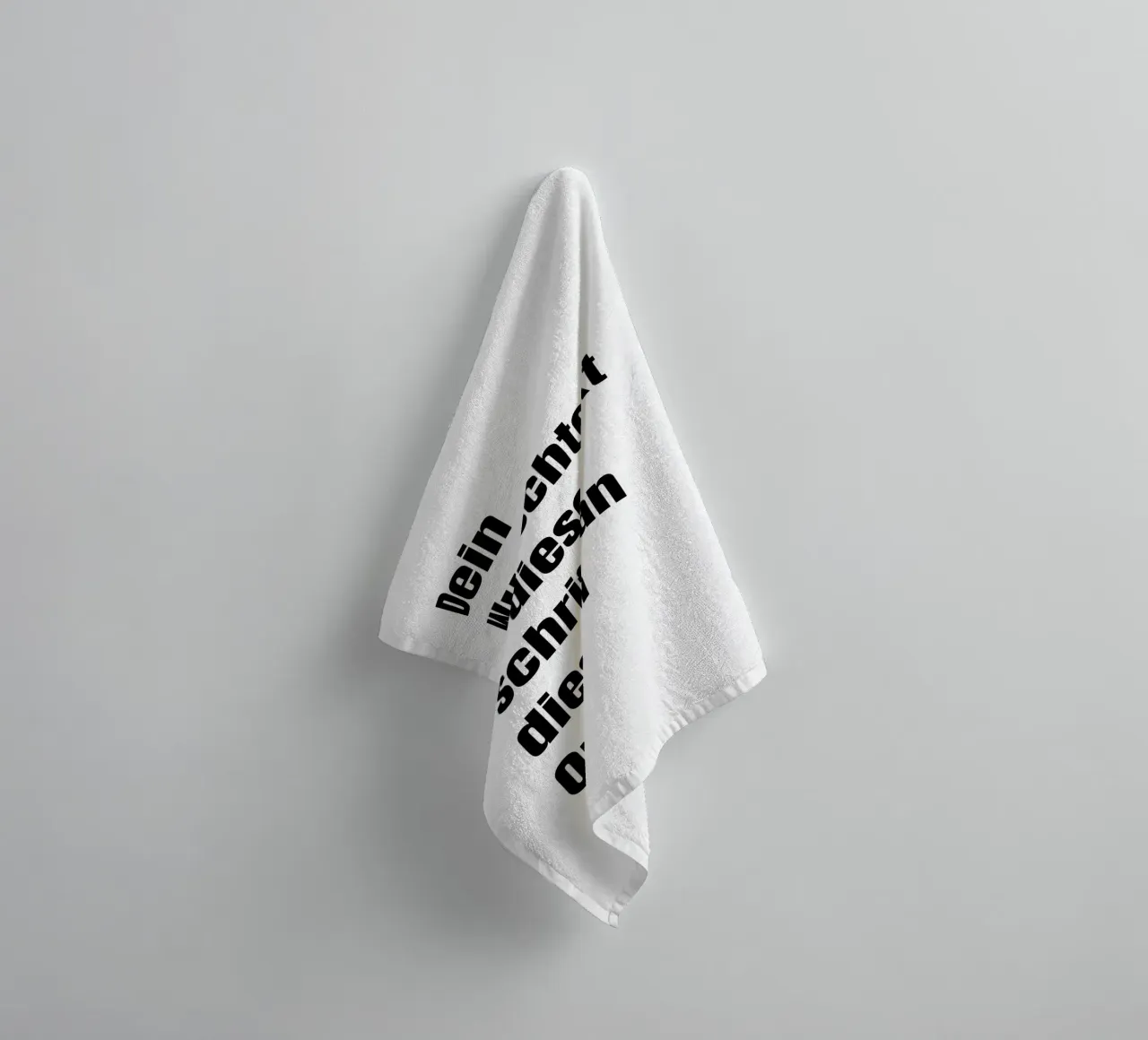 Wunschtext in schwarz weiß toalla de baño de WORTSPIEL