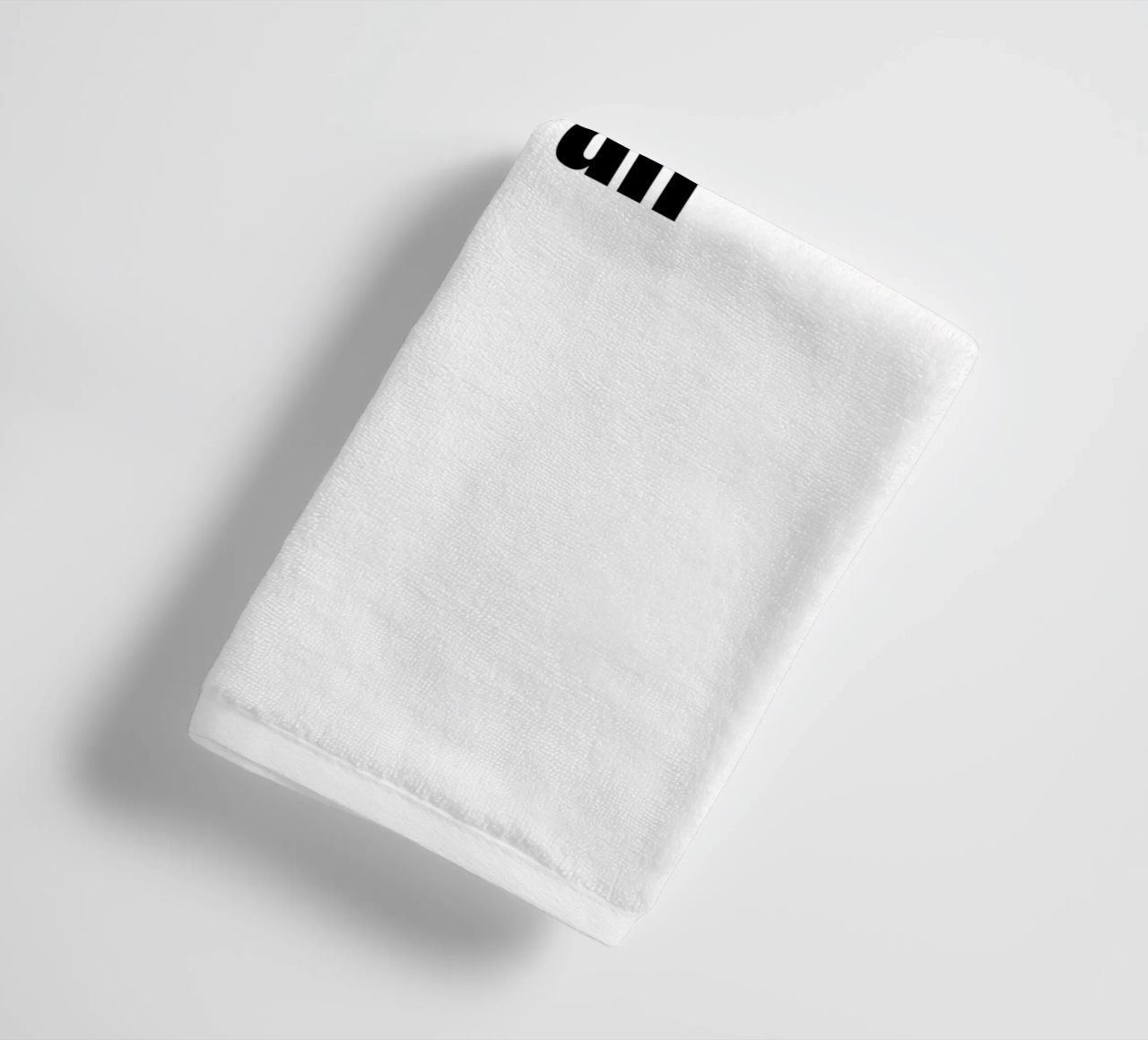 Wunschtext in schwarz weiß badhanddoek van WORTSPIEL