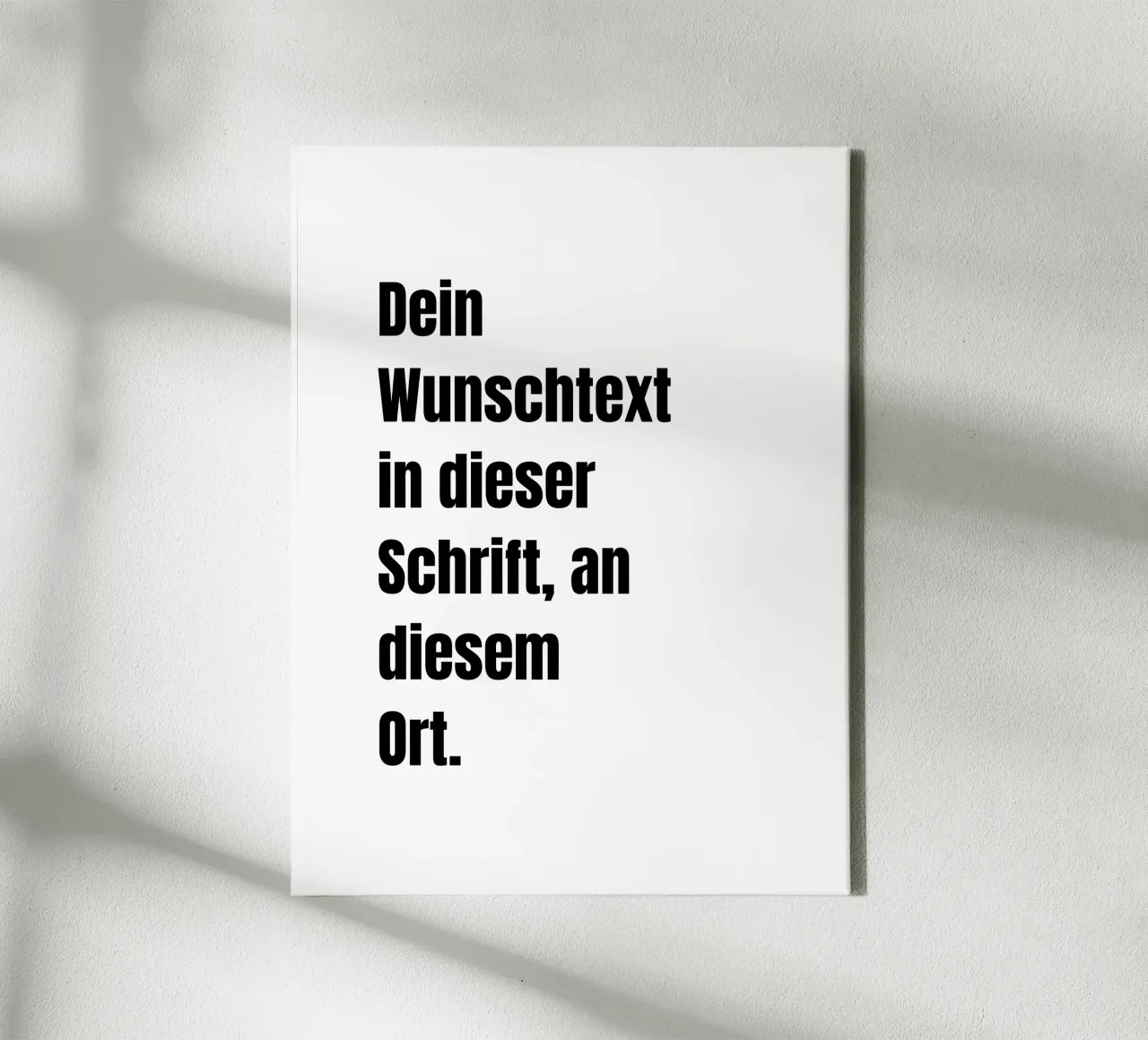 Wunschtext in schwarz weiß tela con Cornice a cassetta da WORTSPIEL