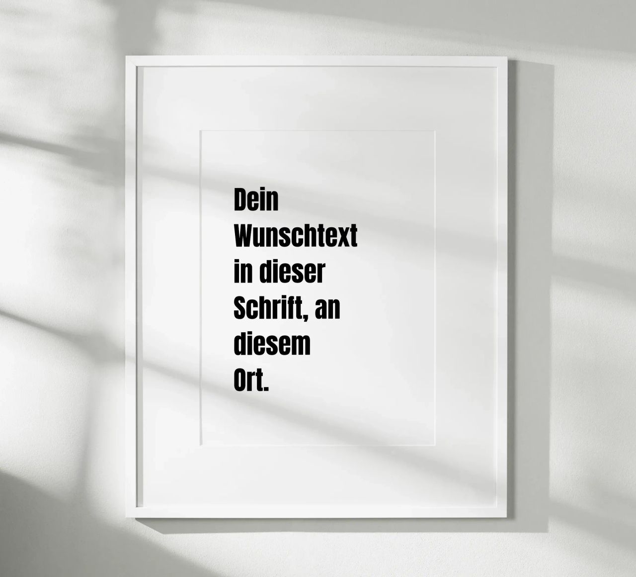 Wunschtext in schwarz weiß Poster von WORTSPIEL
