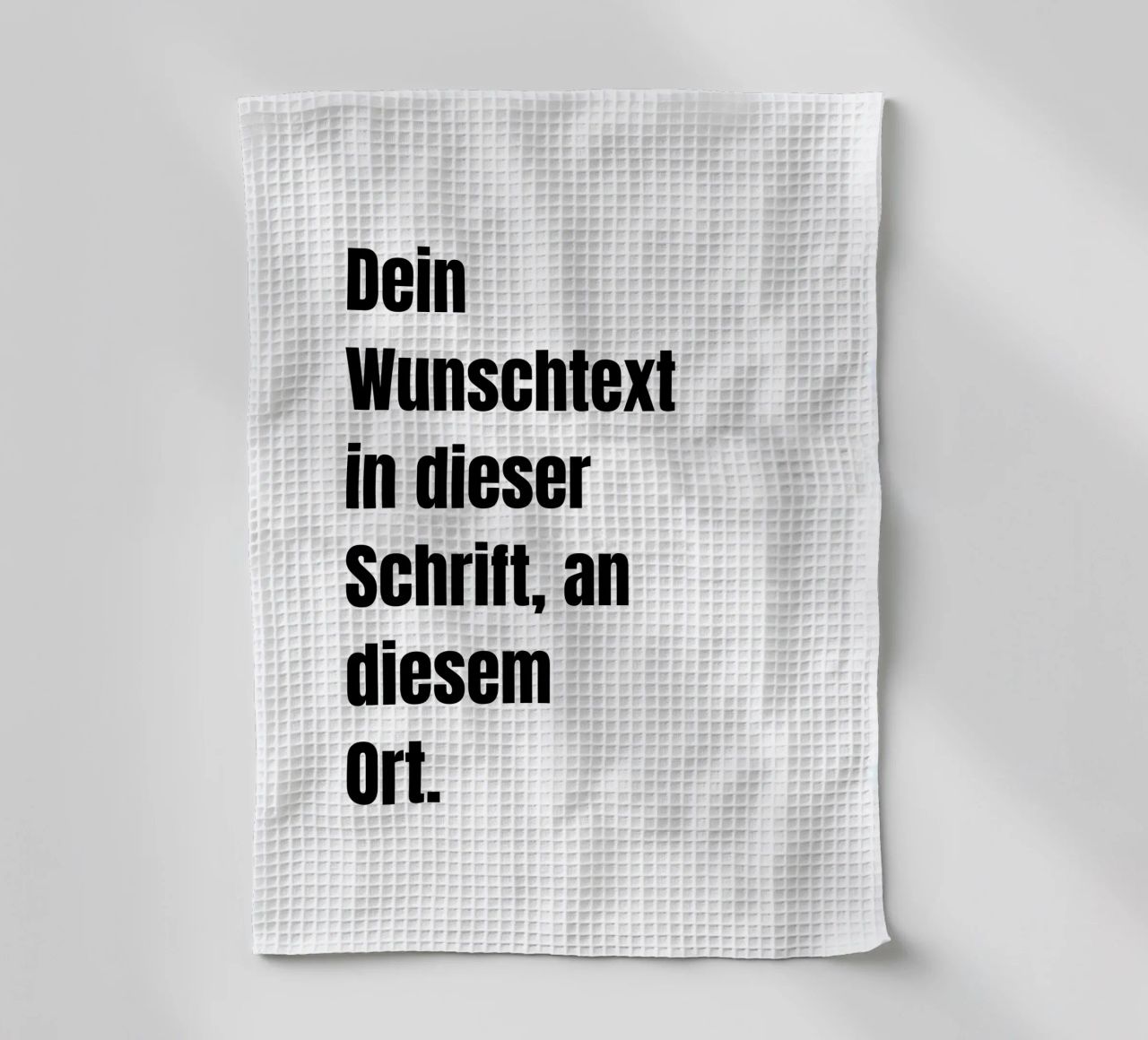Wunschtext in schwarz weiß torchon de WORTSPIEL