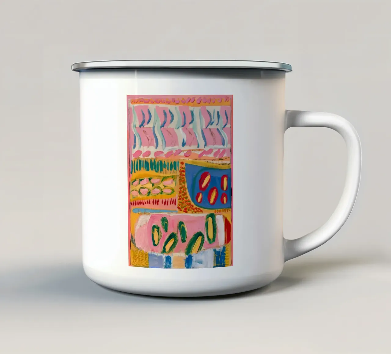 Melodia dei segni gioiosi tazza in smalto da Sublime Layers