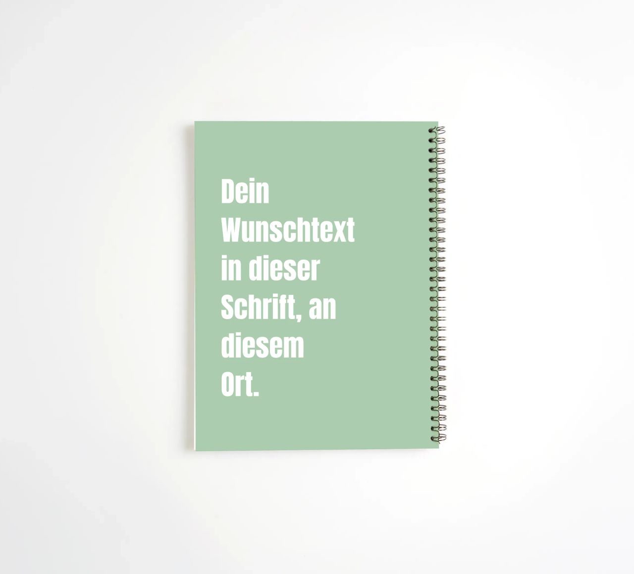 Wunschtext in grün weiß Ringbuch von WORTSPIEL