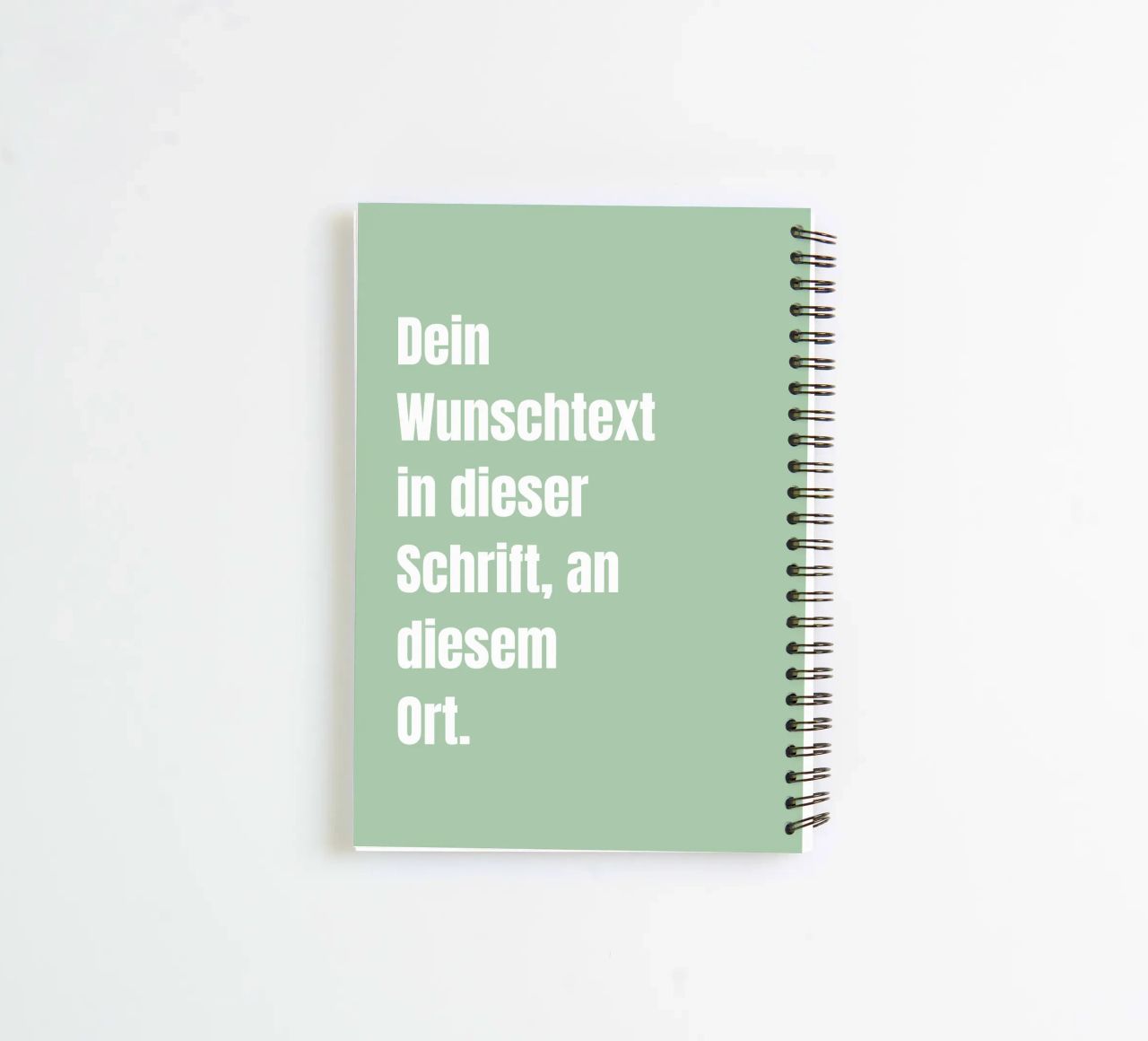 Wunschtext in grün weiß Ringbuch von WORTSPIEL