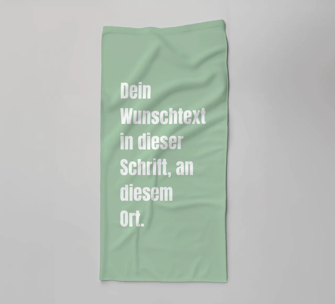 Wunschtext in grün weiß asciugamano da bagno da WORTSPIEL