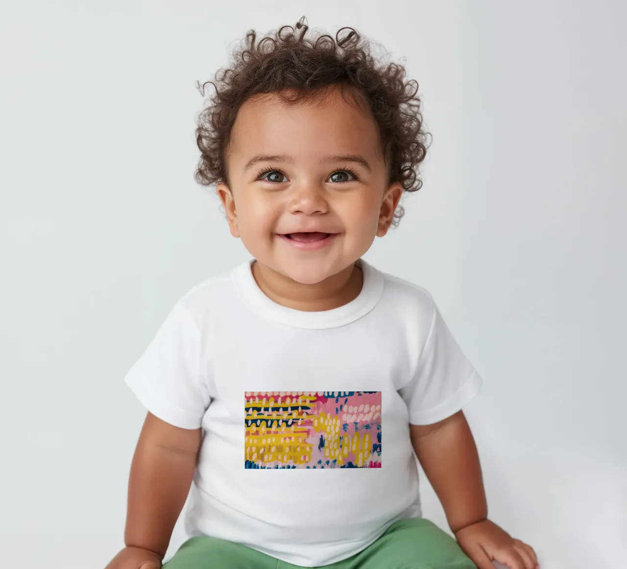 Electric Pixel Fields baby t-shirt by Sublime Layers