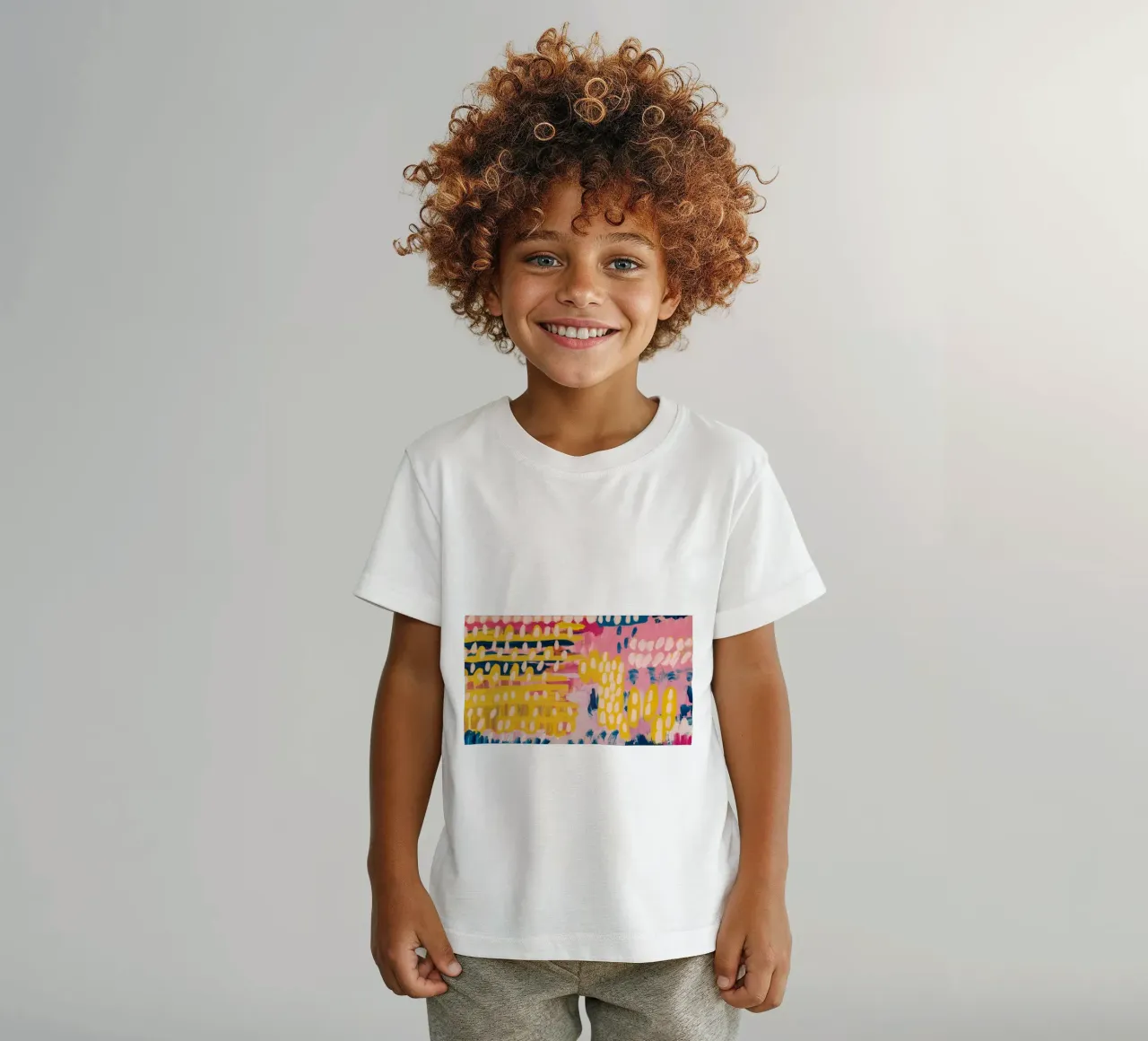 Electric Pixel Fields kids t-shirt by Sublime Layers