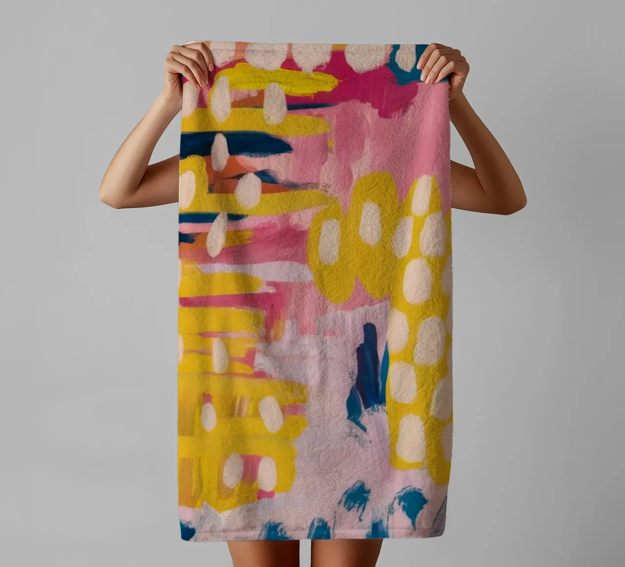 Electric Pixel Fields towel by Sublime Layers