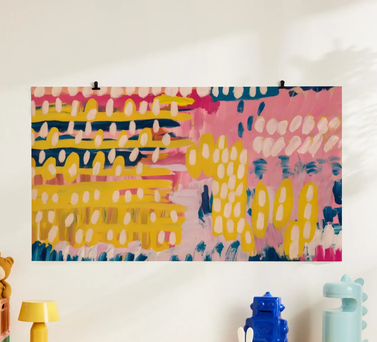 Elektrische pixelvelden poster van Sublime Layers