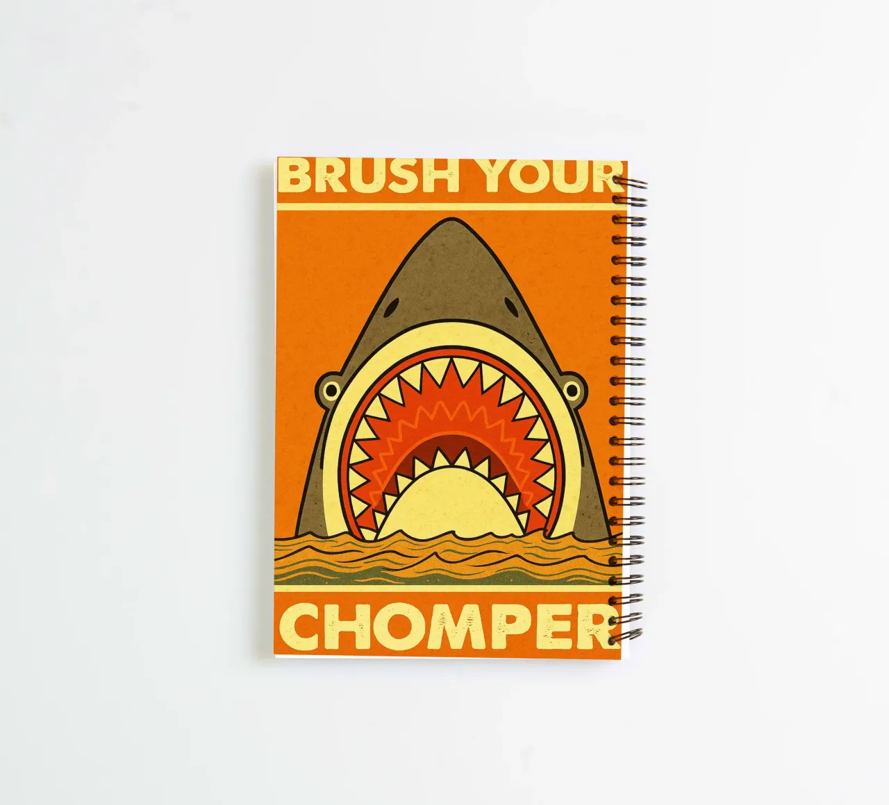 Shark Bathroom Funny spiral notebook by Rawdenox