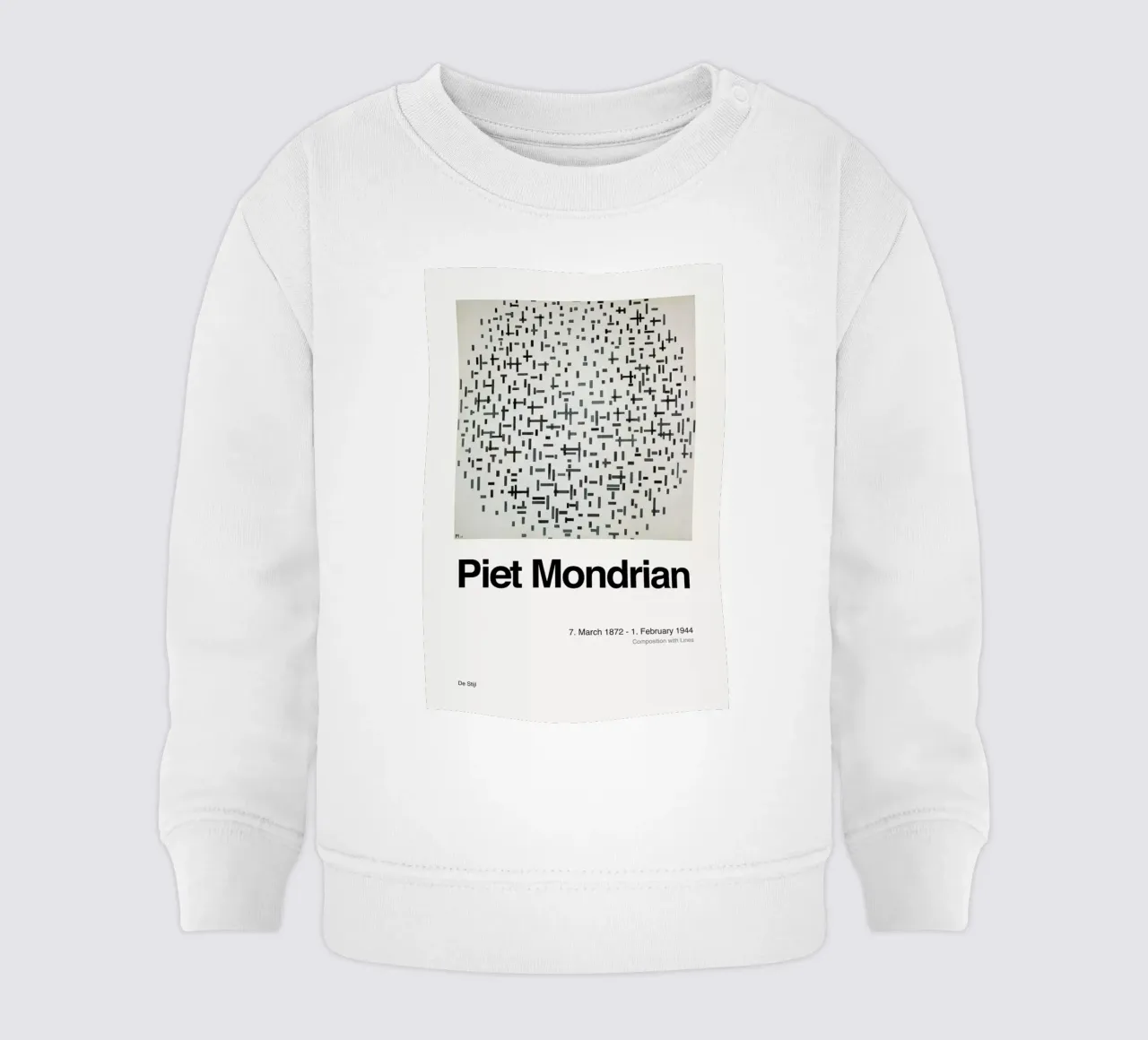 Mondrian - Composition with Lines baby sweatshirt by ARTOTHEK