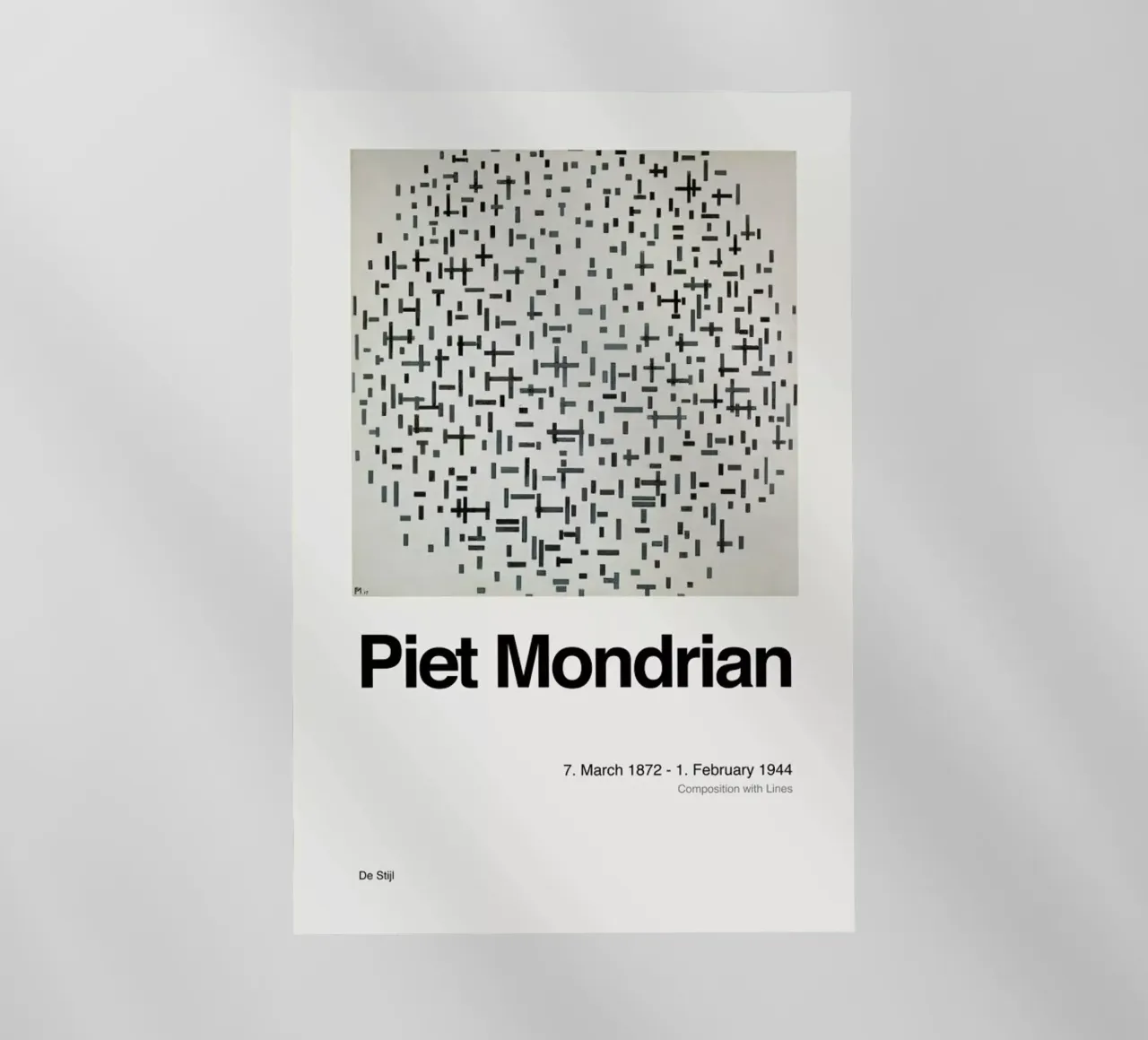 Mondrian - Composition with Lines pellicola backlit da ARTOTHEK