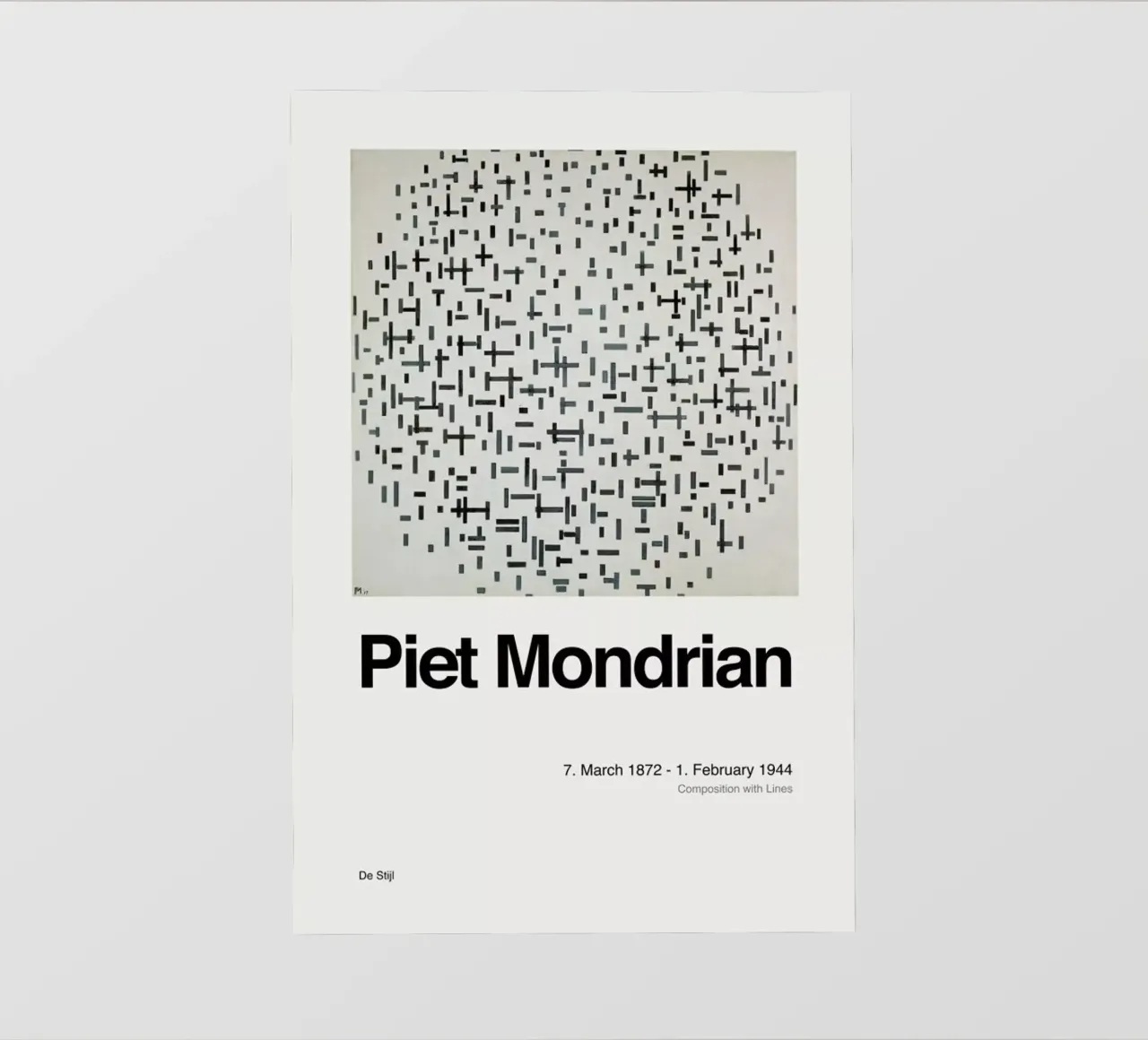 Mondrian - Composition with Lines pellicola backlit da ARTOTHEK