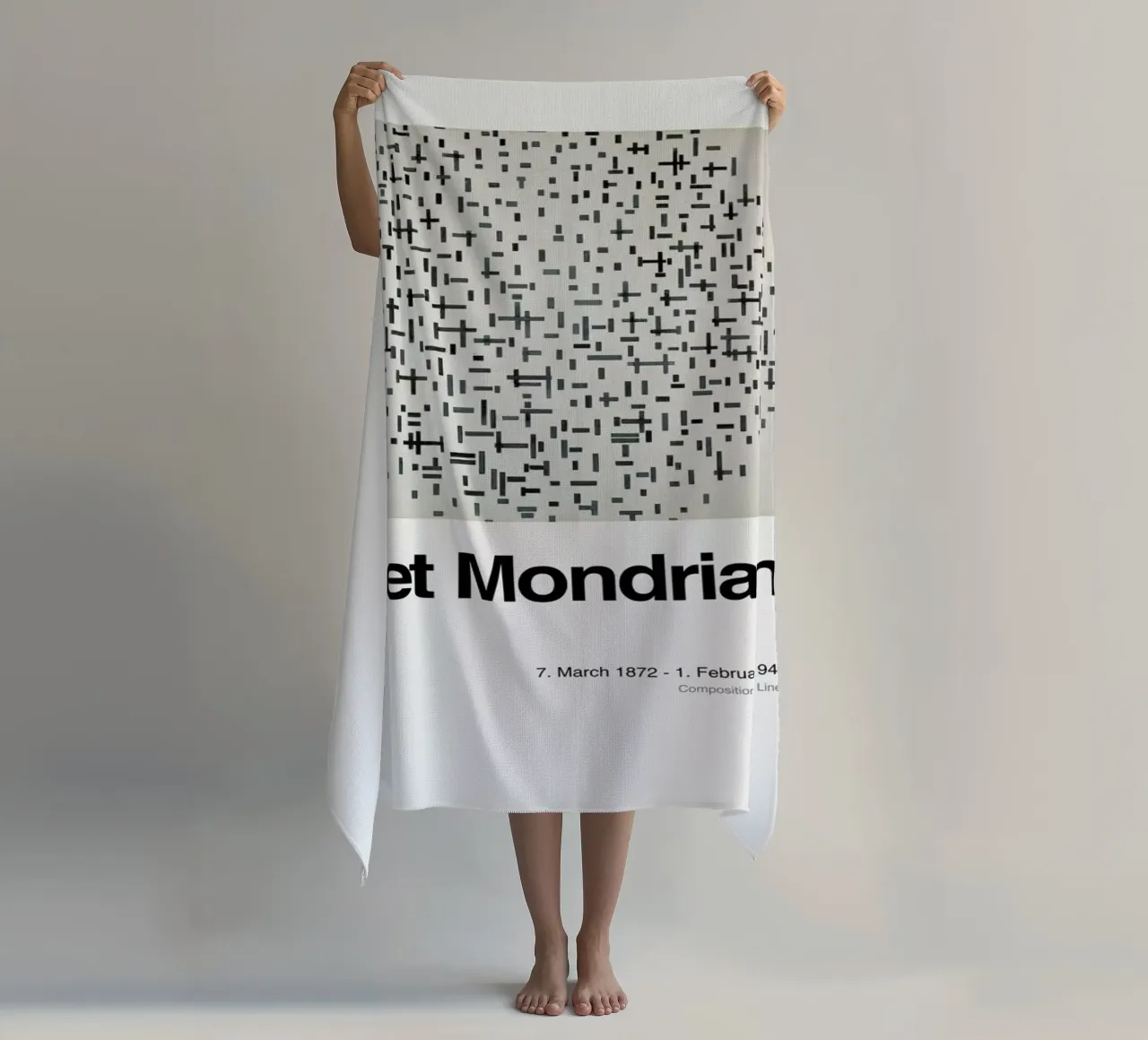 Mondrian - Composition with Lines telo mare da ARTOTHEK