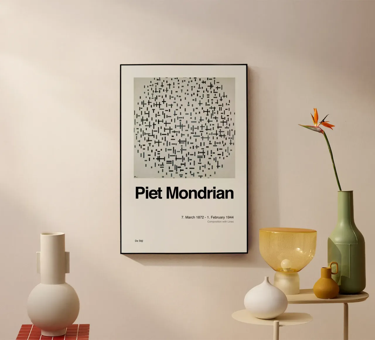 Mondrian - Composition with Lines plexiglass da ARTOTHEK