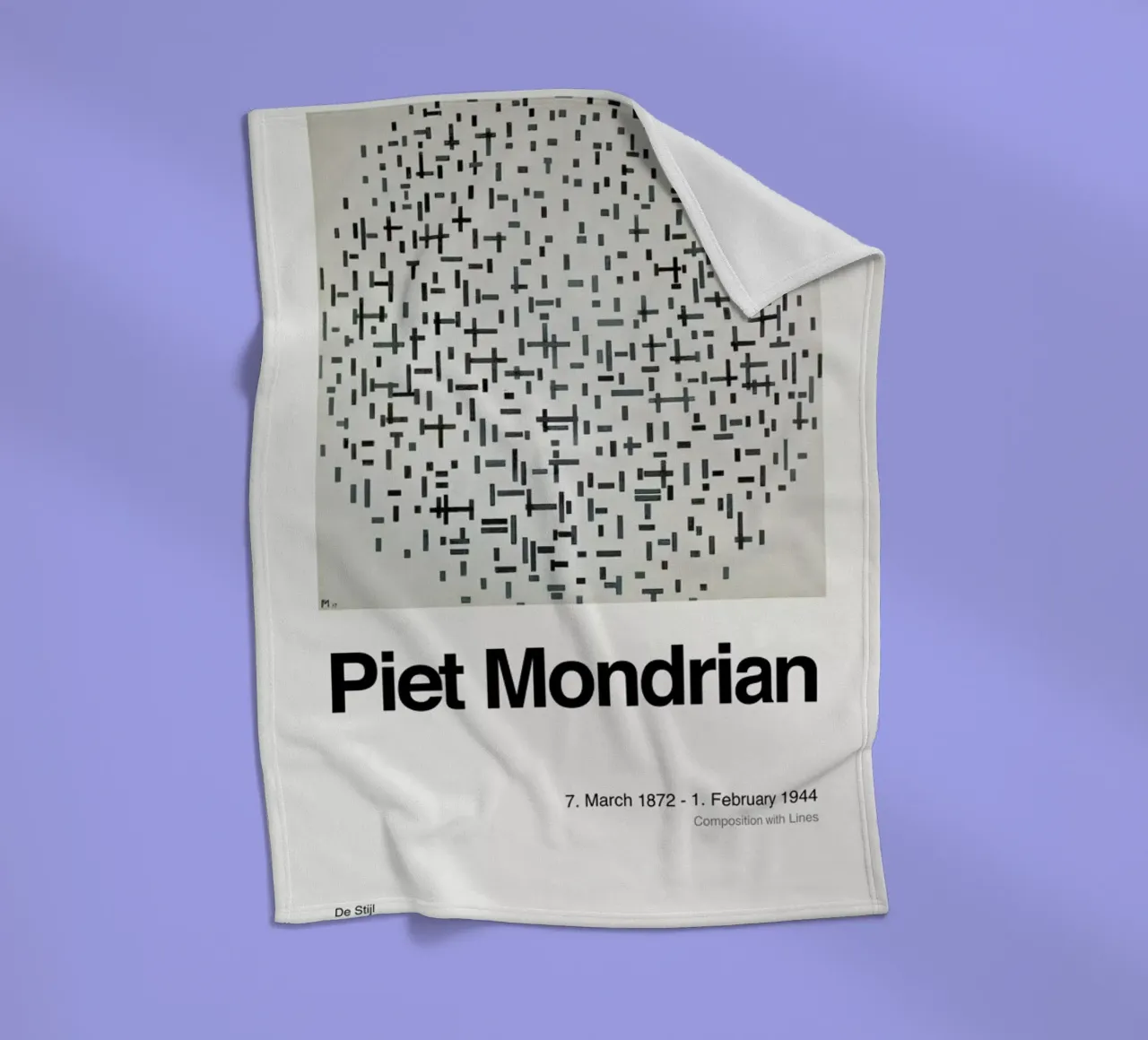 Mondrian - Composition with Lines coperta in pile da ARTOTHEK