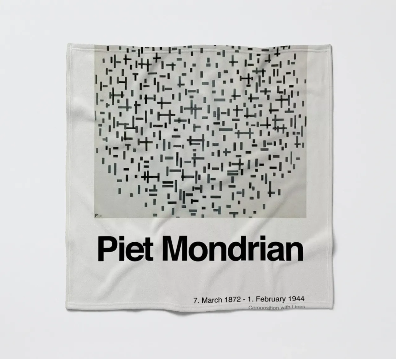 Mondrian - Composition with Lines coperta in pile da ARTOTHEK