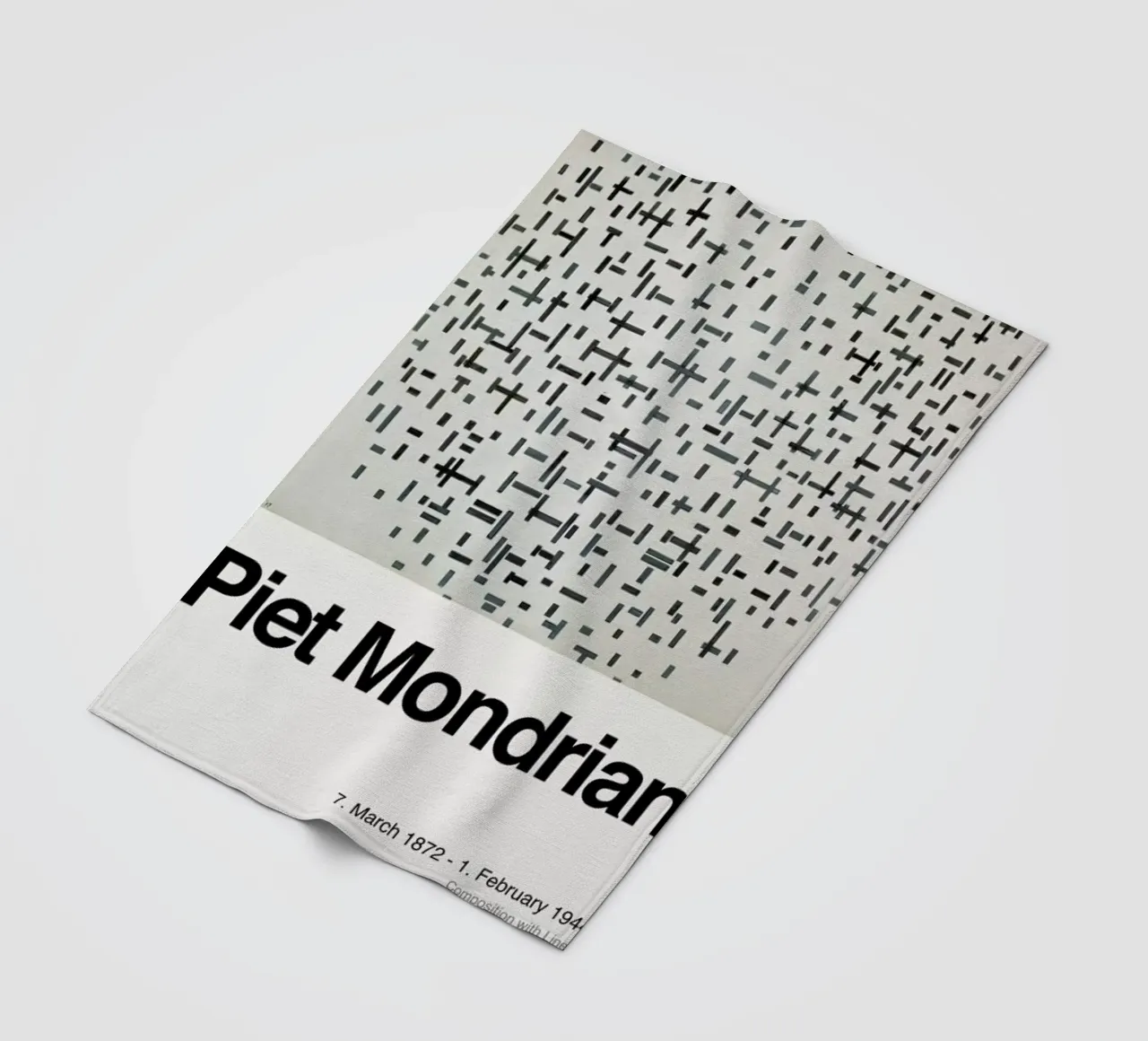 Mondrian - Composition with Lines coperta in pile da ARTOTHEK