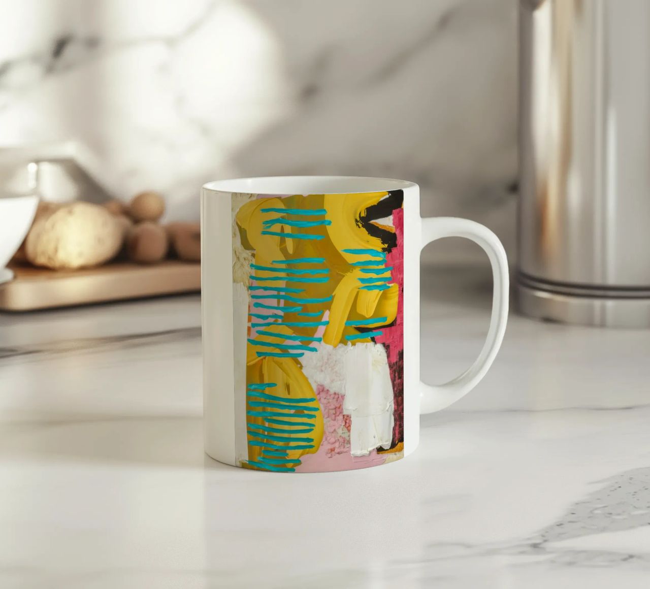 Flusso turchese Collisione tazza in ceramica da Sublime Layers
