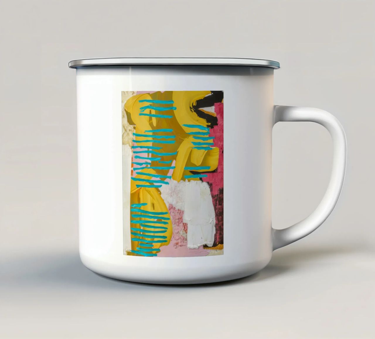 Flusso turchese Collisione tazza in smalto da Sublime Layers