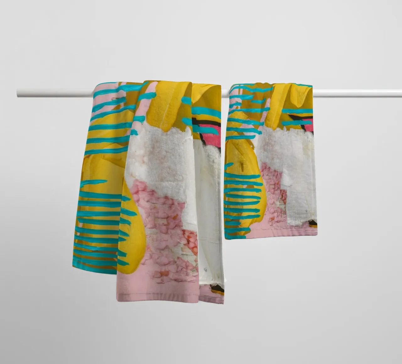 Flusso turchese Collisione asciugamano da bagno da Sublime Layers