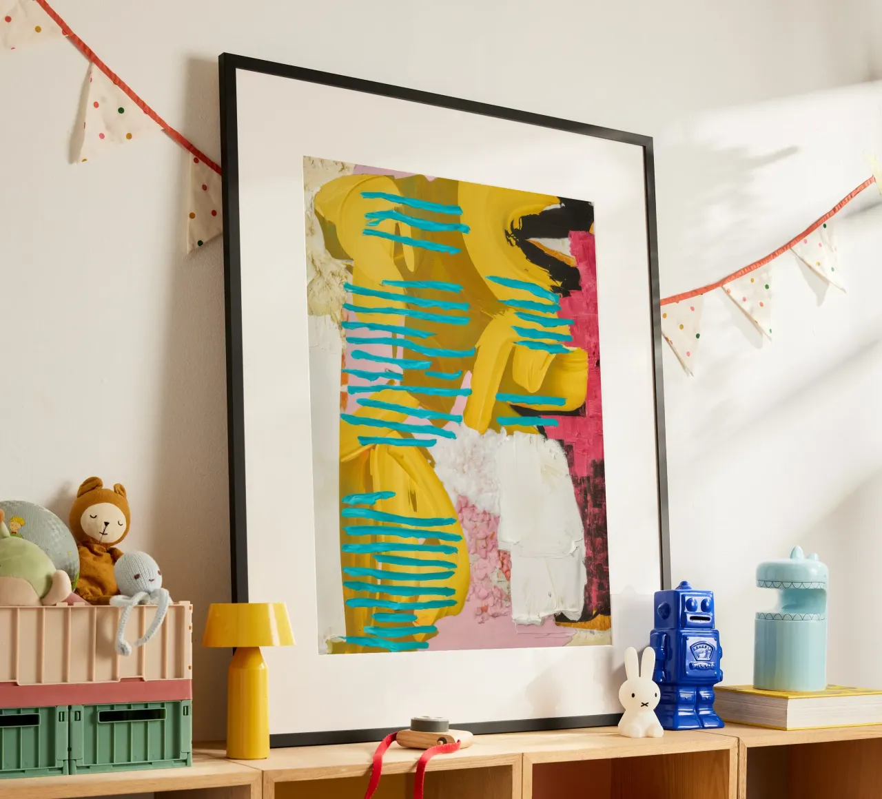 Turquoise Flow Collision poster de Sublime Layers