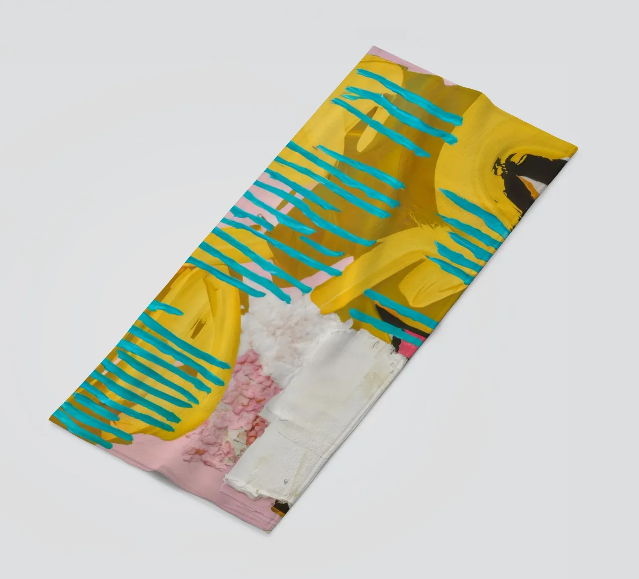 Turquoise Flow Collision beach towel by Sublime Layers