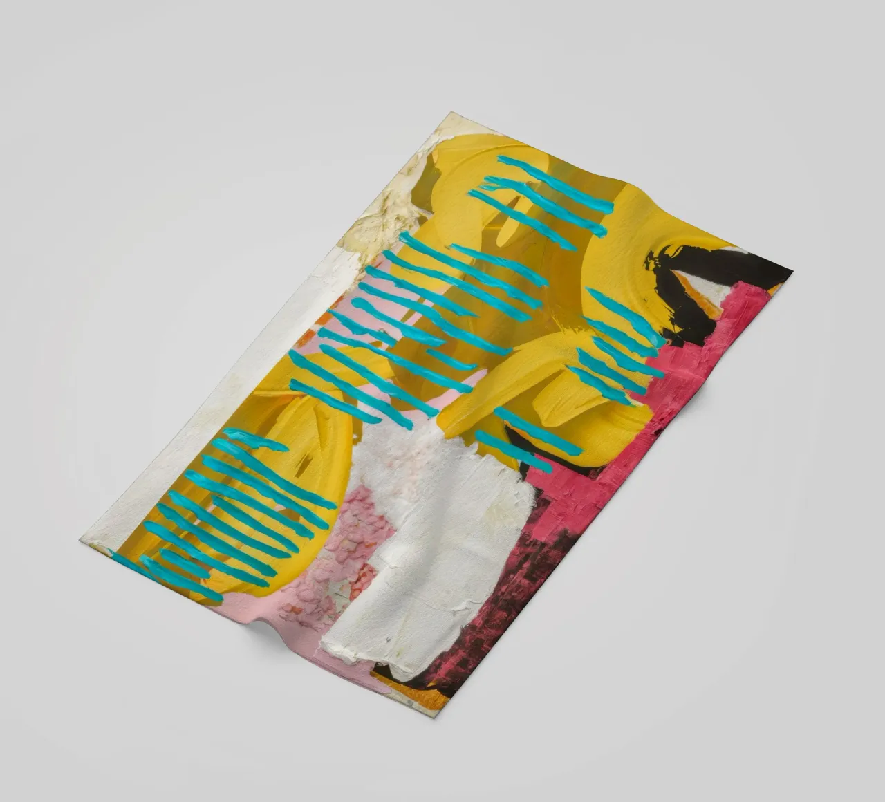 Turquoise Flow Collision beach towel by Sublime Layers
