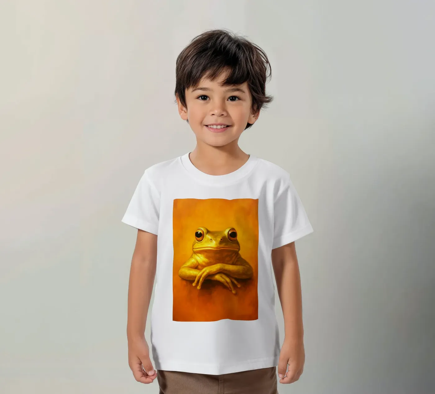 Silly Grumpy Frog kids t-shirt by Rawdenox