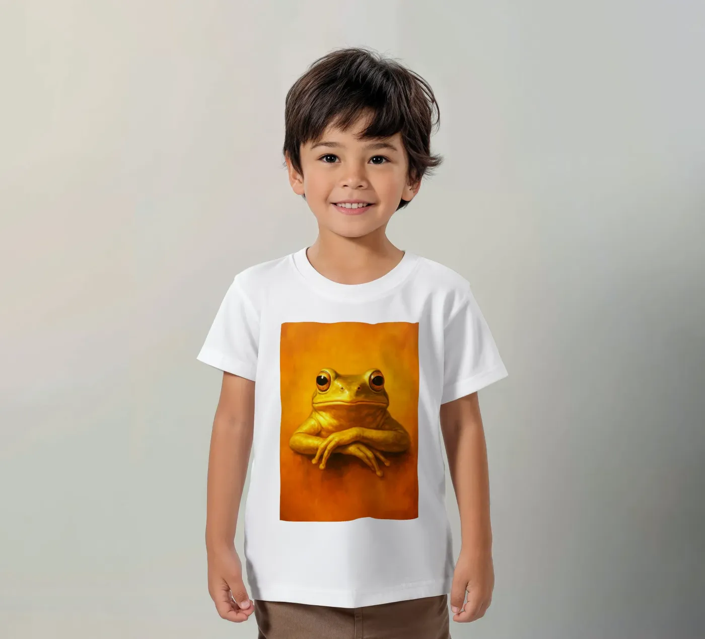 Silly Grumpy Frog kids t-shirt by Rawdenox