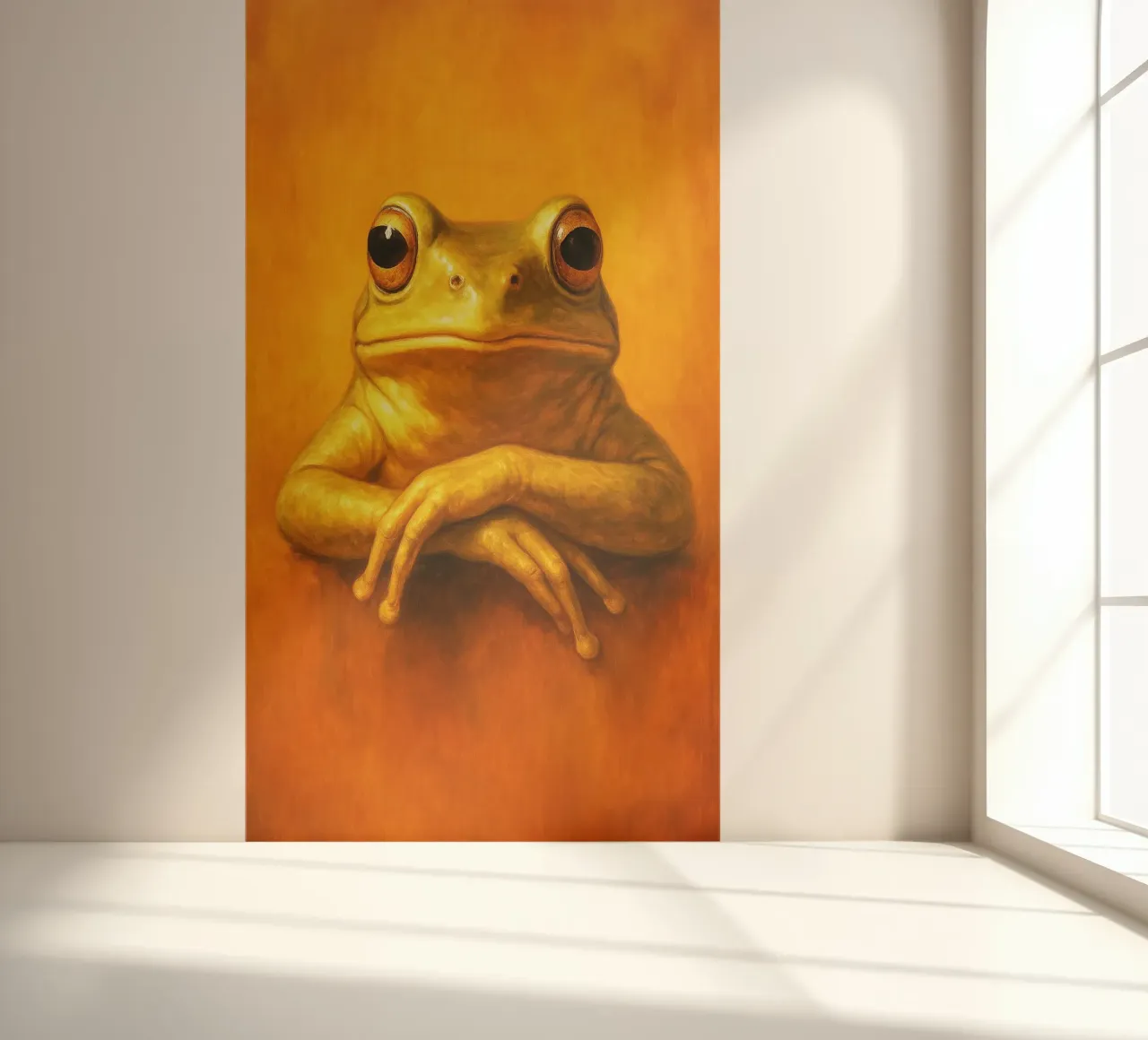 Silly Grumpy Frog fotobehang van Rawdenox