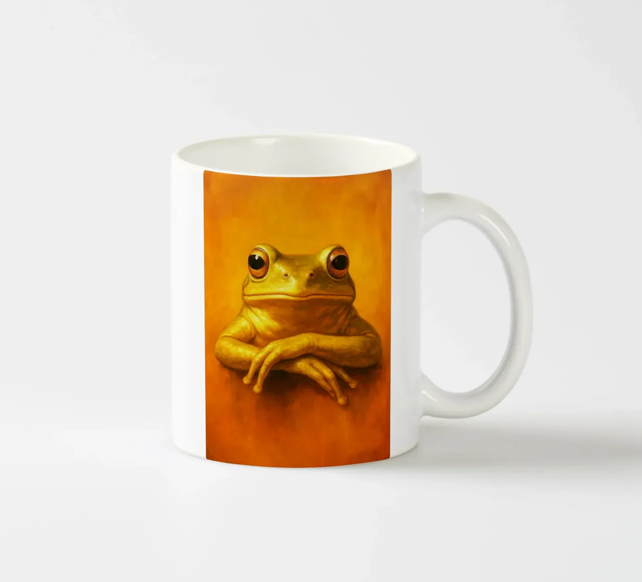 Silly Grumpy Frog ceramic mug by Rawdenox