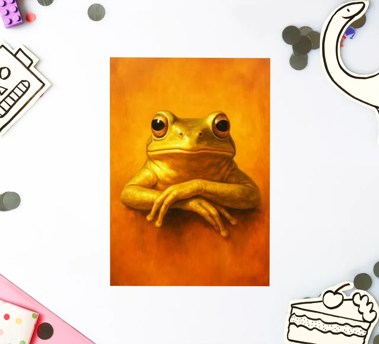 Silly Grumpy Frog sticker by Rawdenox