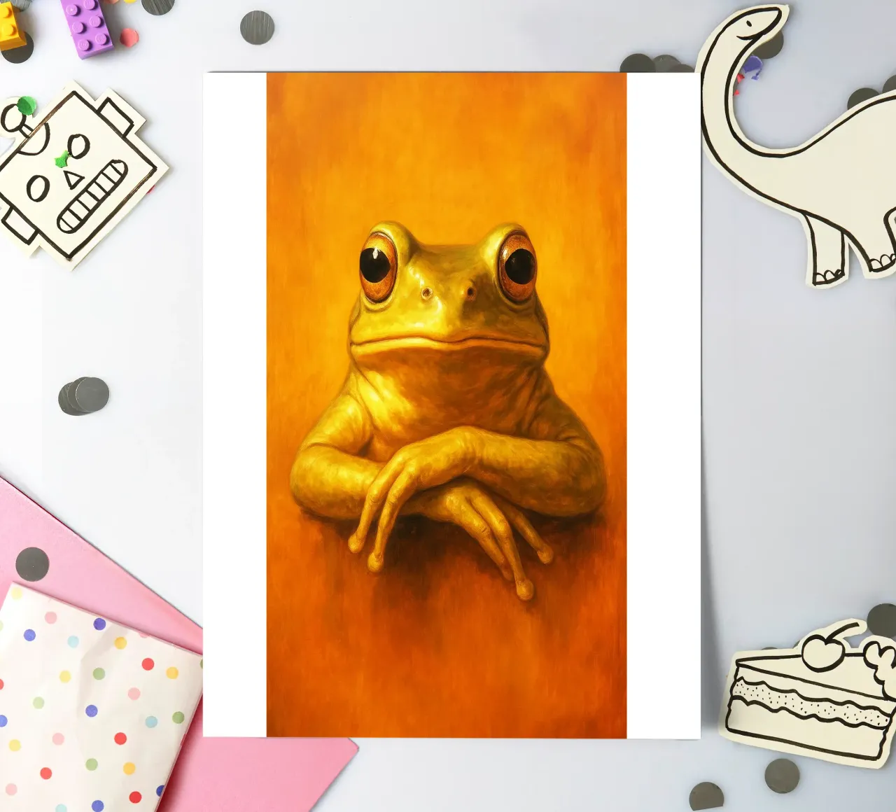 Silly Grumpy Frog sticker sheet by Rawdenox