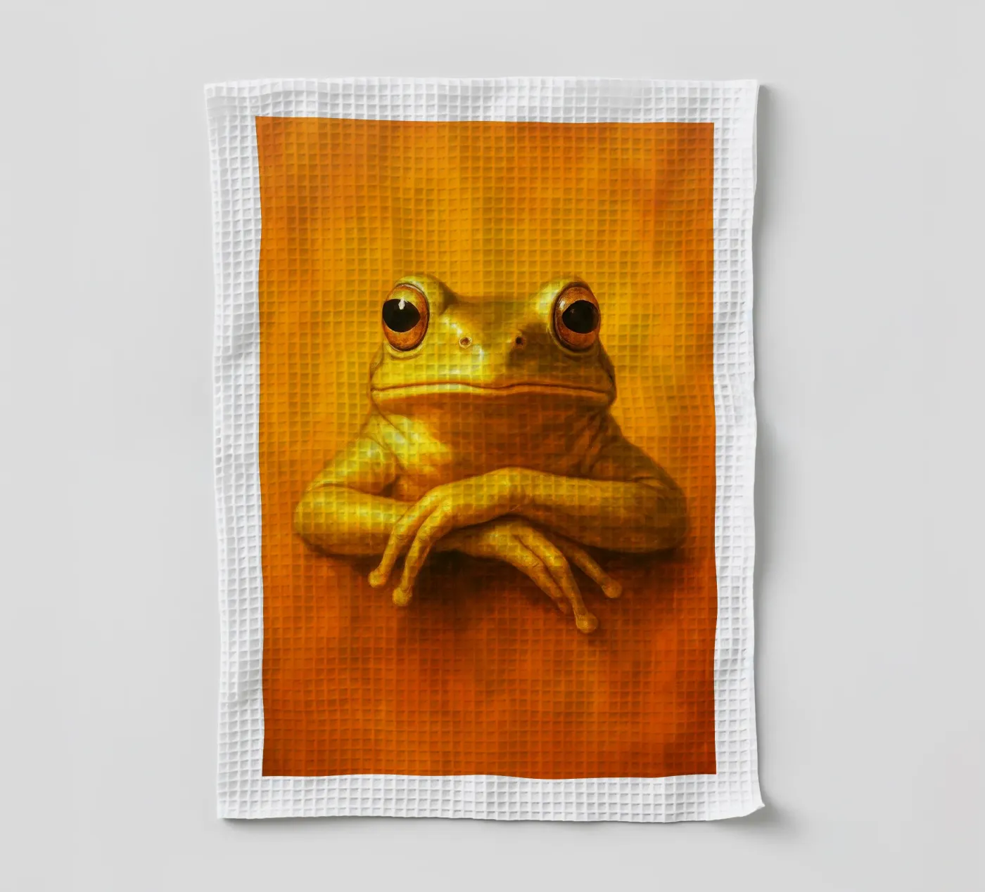 Silly Grumpy Frog Geschirrtuch von Rawdenox