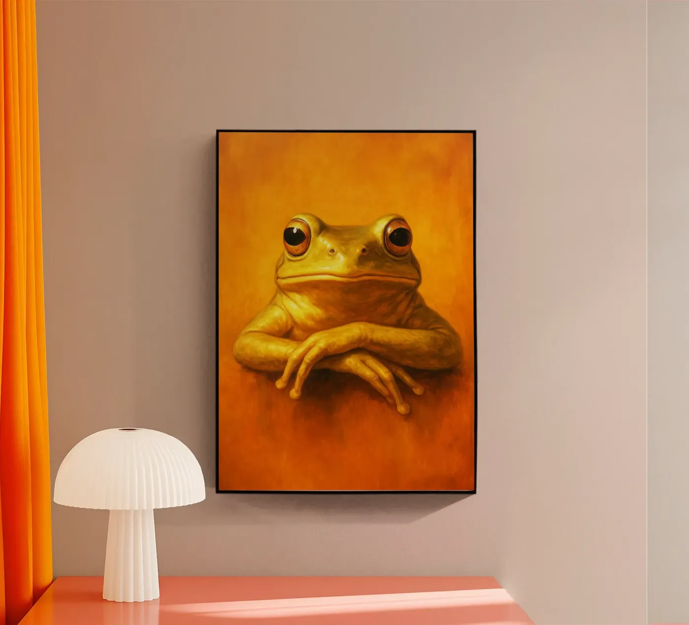 Silly Grumpy Frog Acryl-Glas von Rawdenox