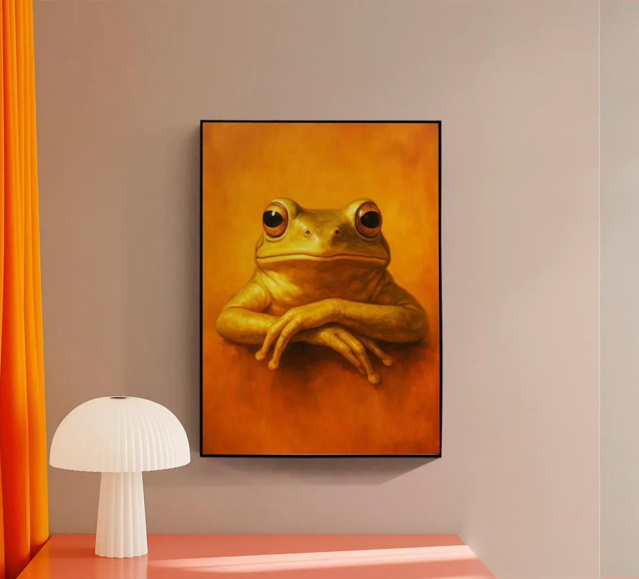 Silly Grumpy Frog Acryl-Glas von Rawdenox