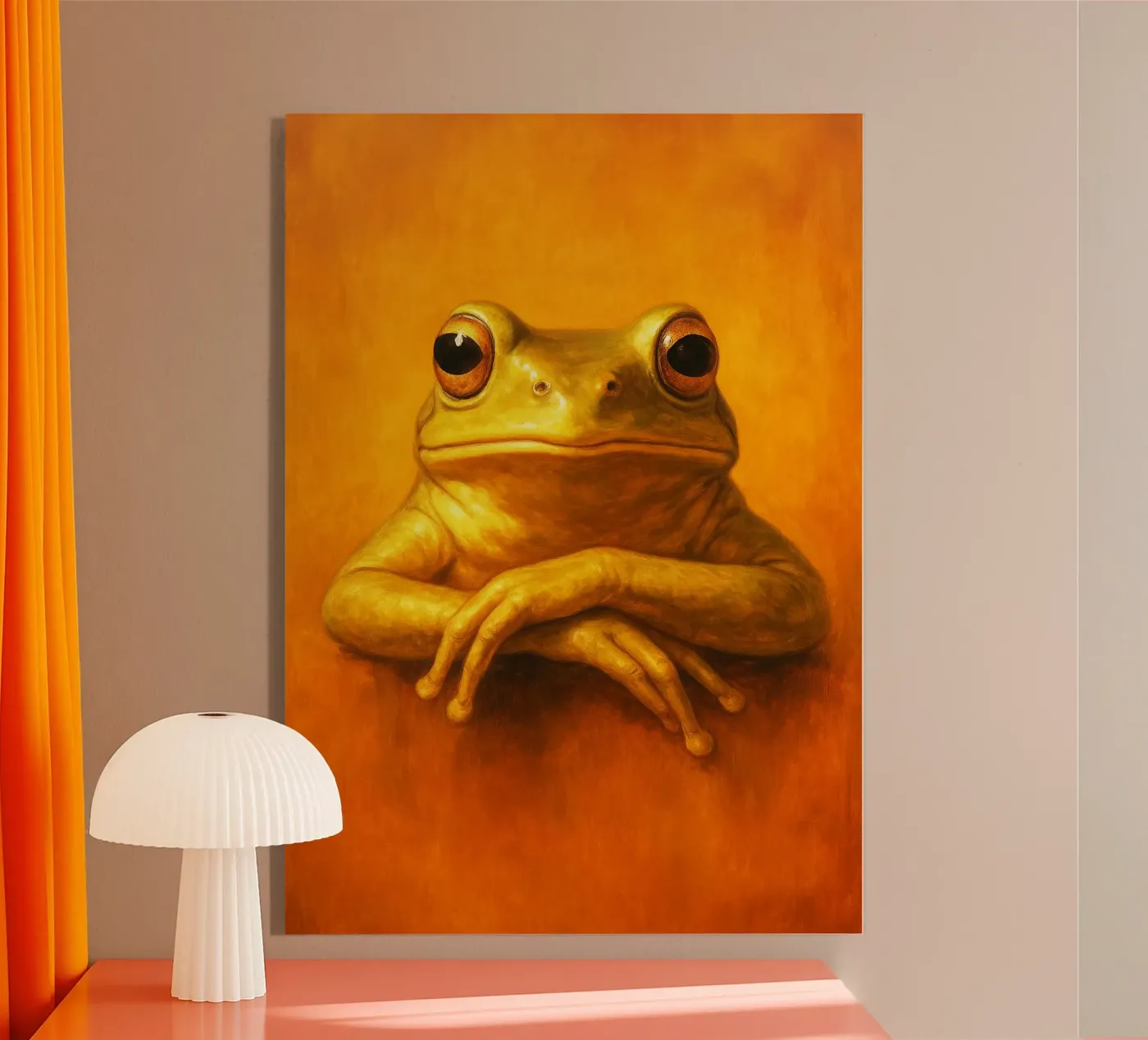 Silly Grumpy Frog Acryl-Glas von Rawdenox