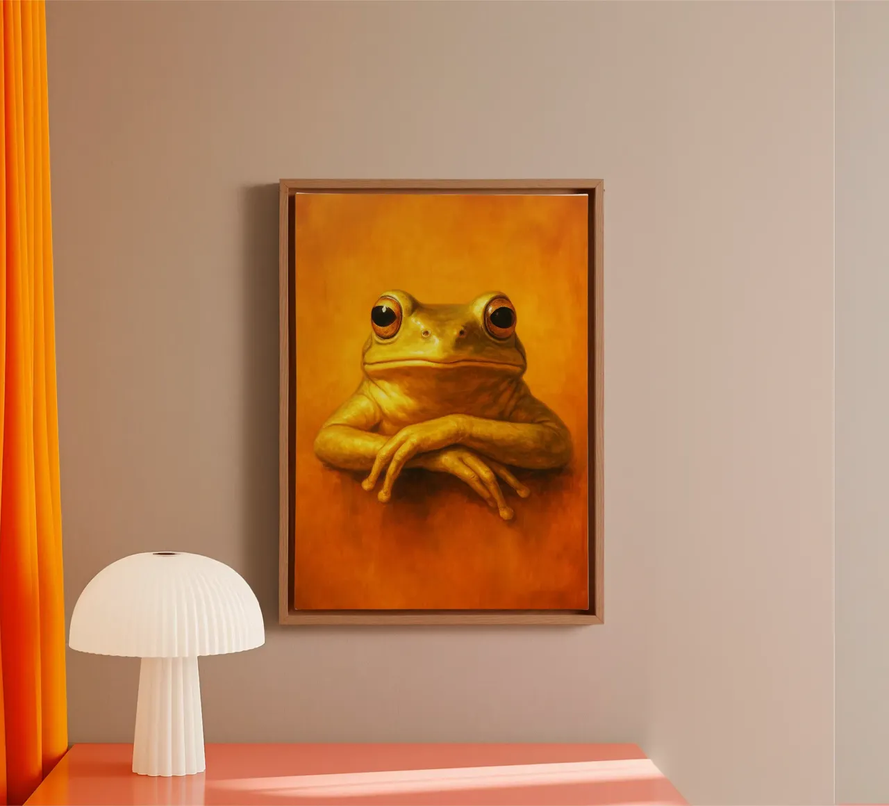 Silly Grumpy Frog canvas by Rawdenox