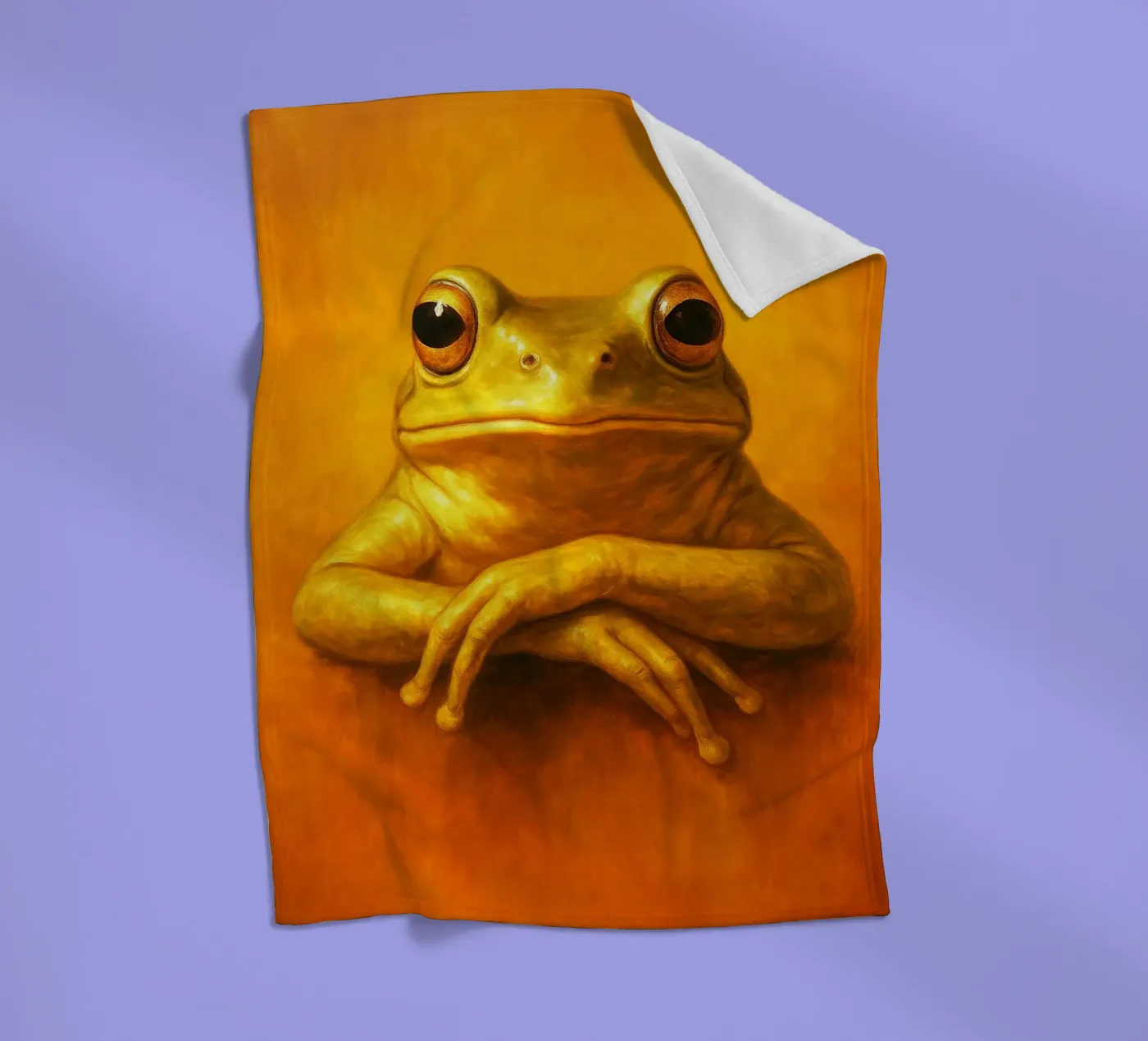 Silly Grumpy Frog coperta in pile da Rawdenox