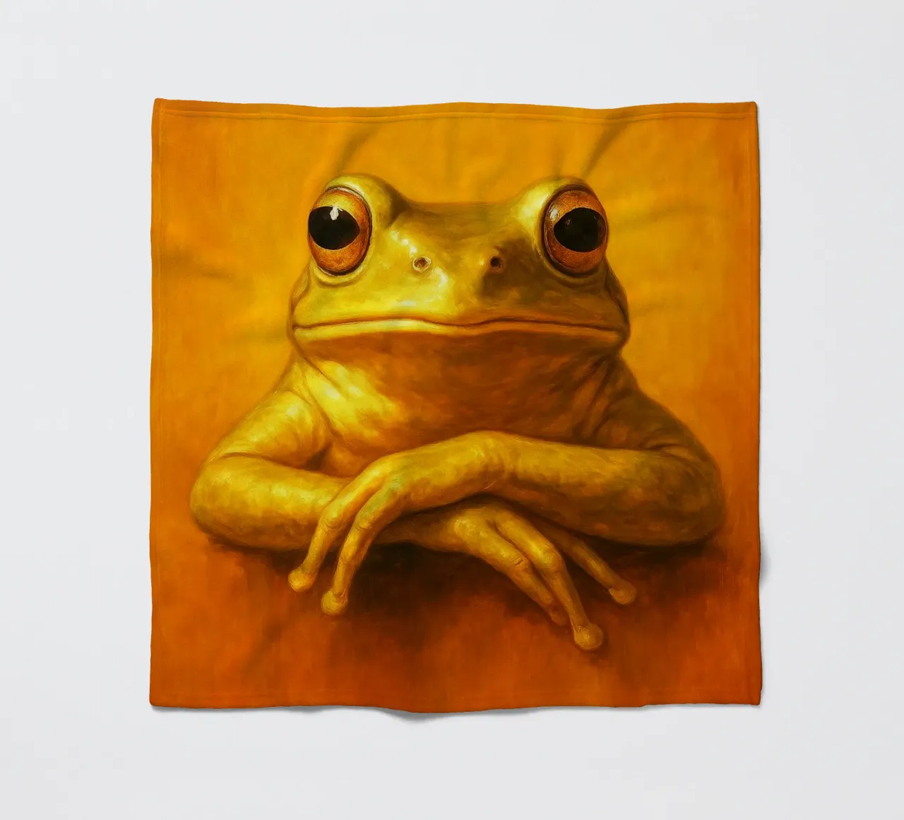 Gekke chagrijnige kikker fleecedeken van Rawdenox