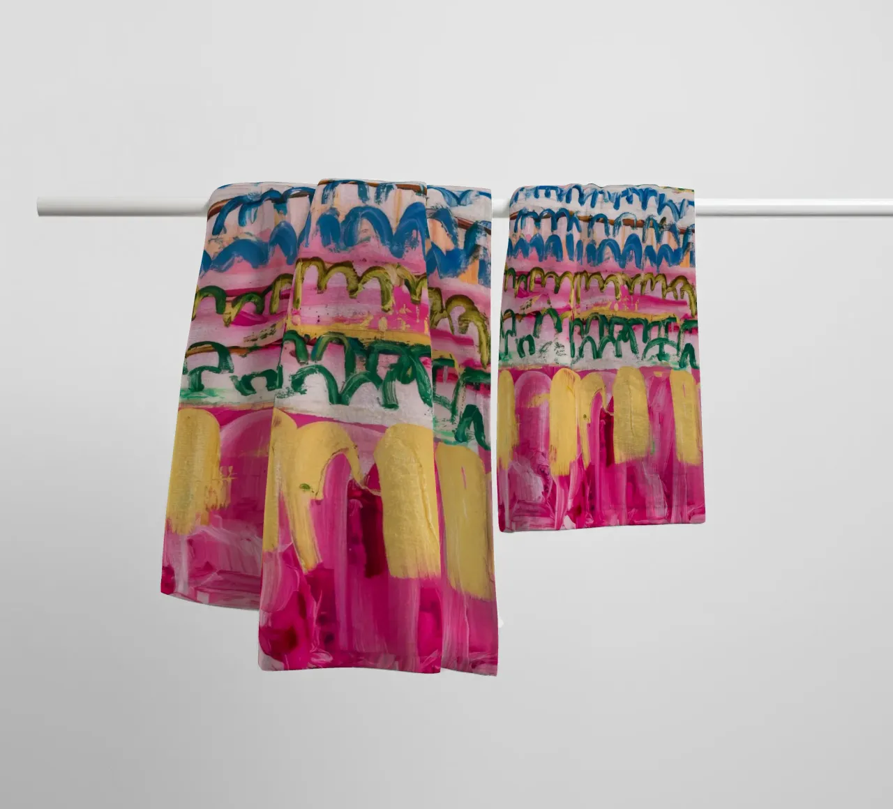 Chromatic Field Cadence towel by Sublime Layers