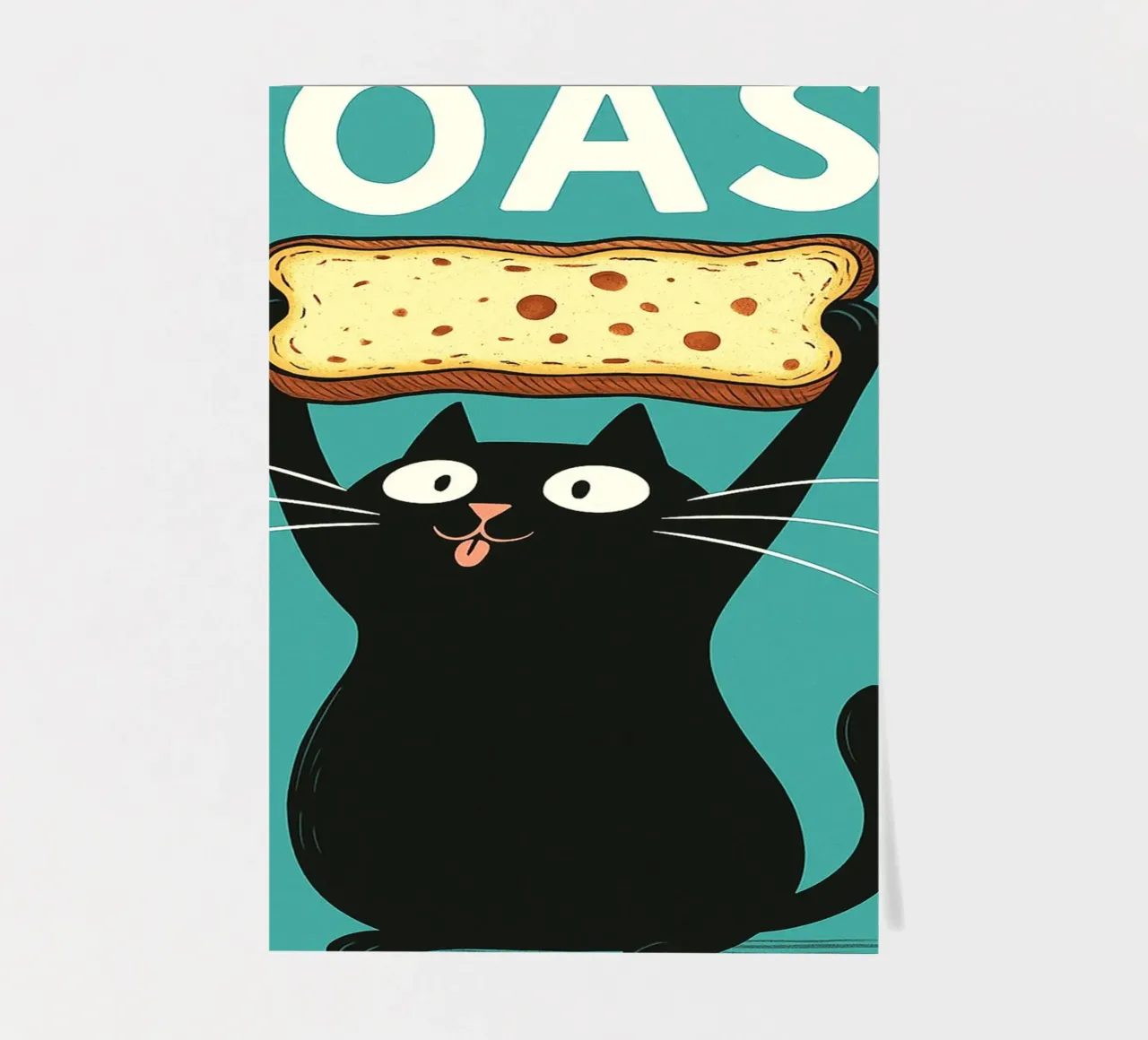 Toast Funny Cat sticker sheet by Rawdenox