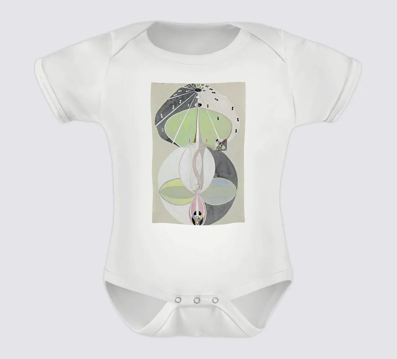 Hilma af Klint - Tree of Knowledge III body neonato maniche corte da Vintage by JUNIQE