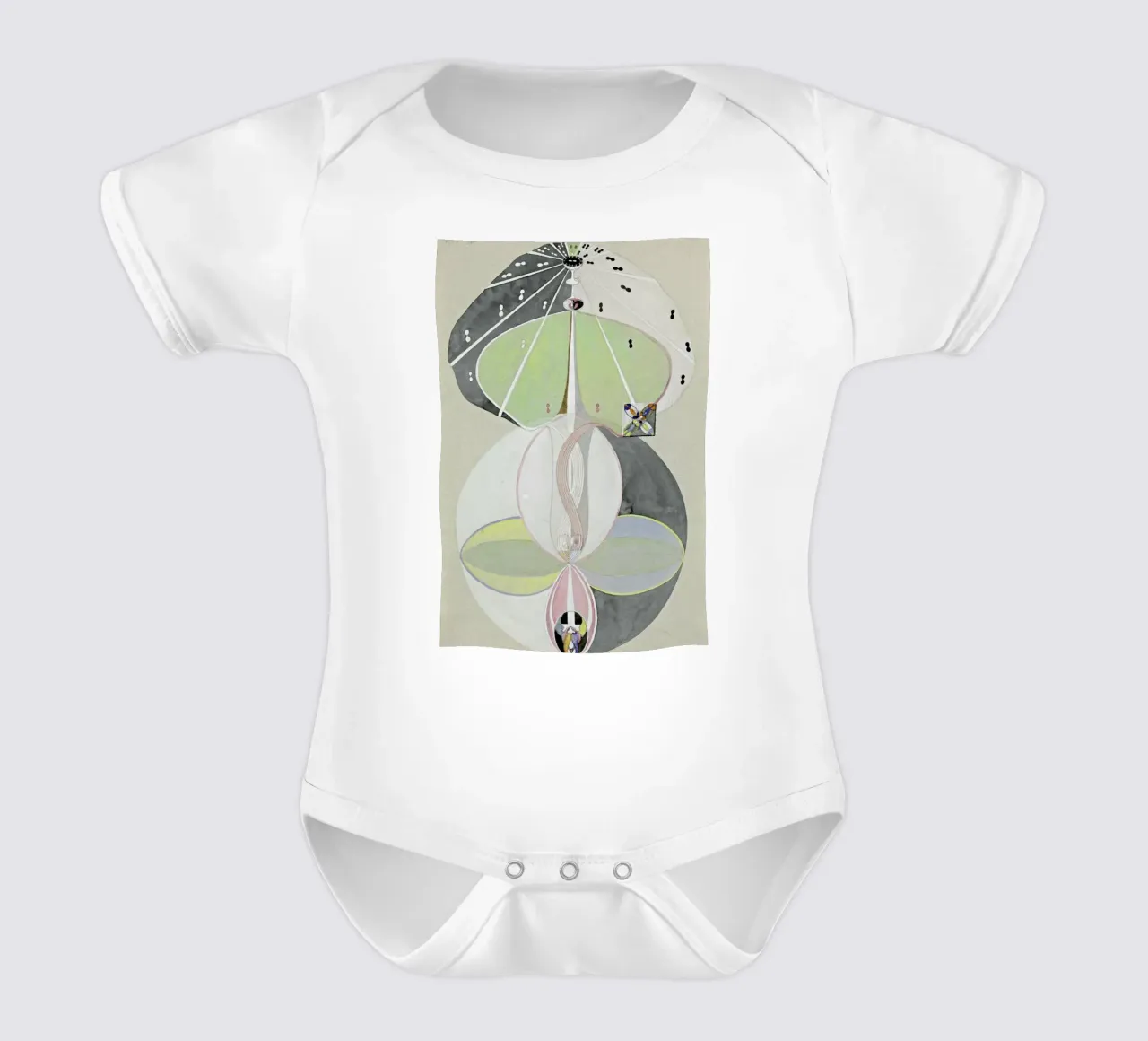 Hilma af Klint - Tree of Knowledge III Kurzarm Babybody von Vintage by JUNIQE