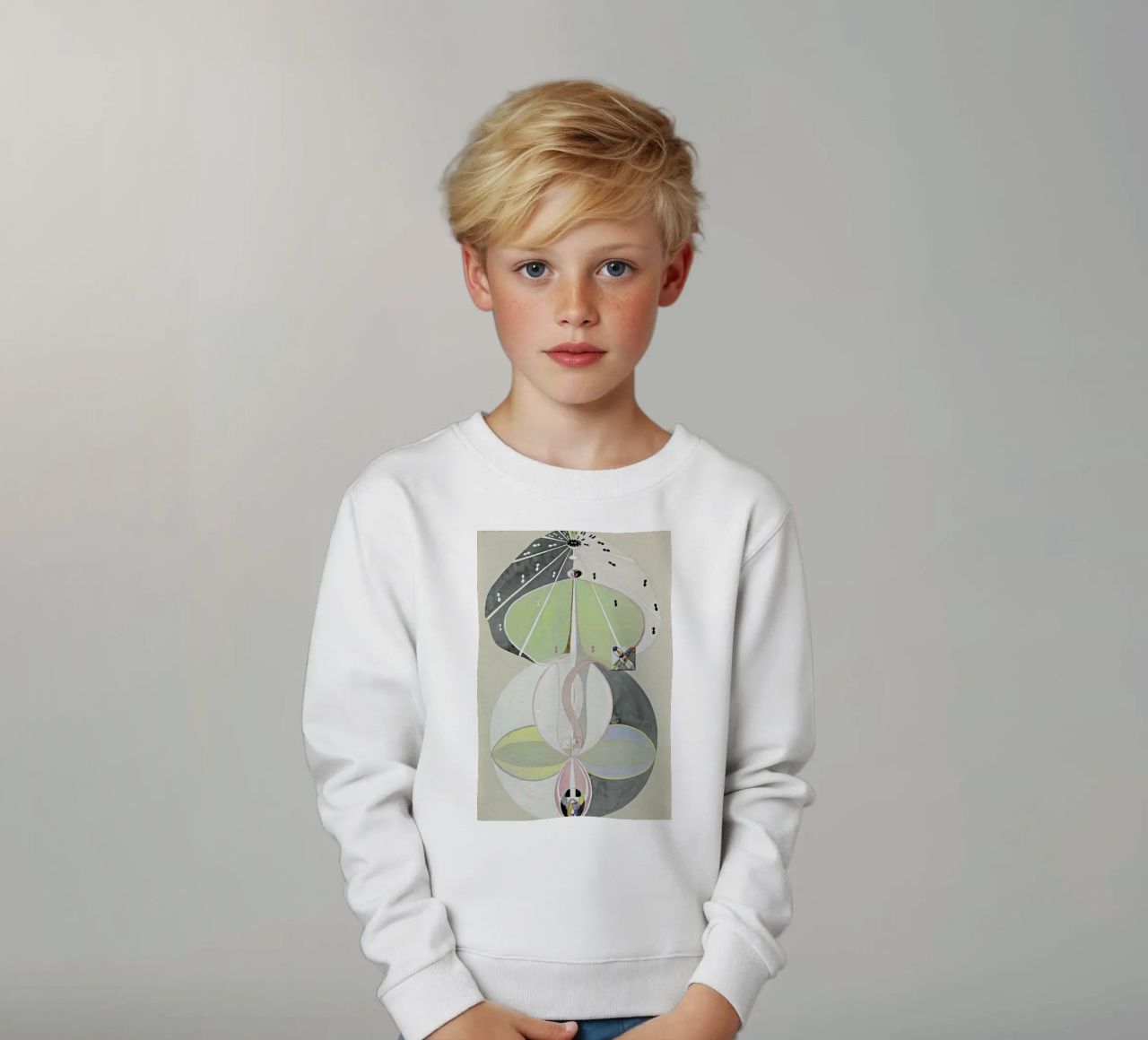 Hilma af Klint - Tree of Knowledge III felpa bambino da Vintage by JUNIQE