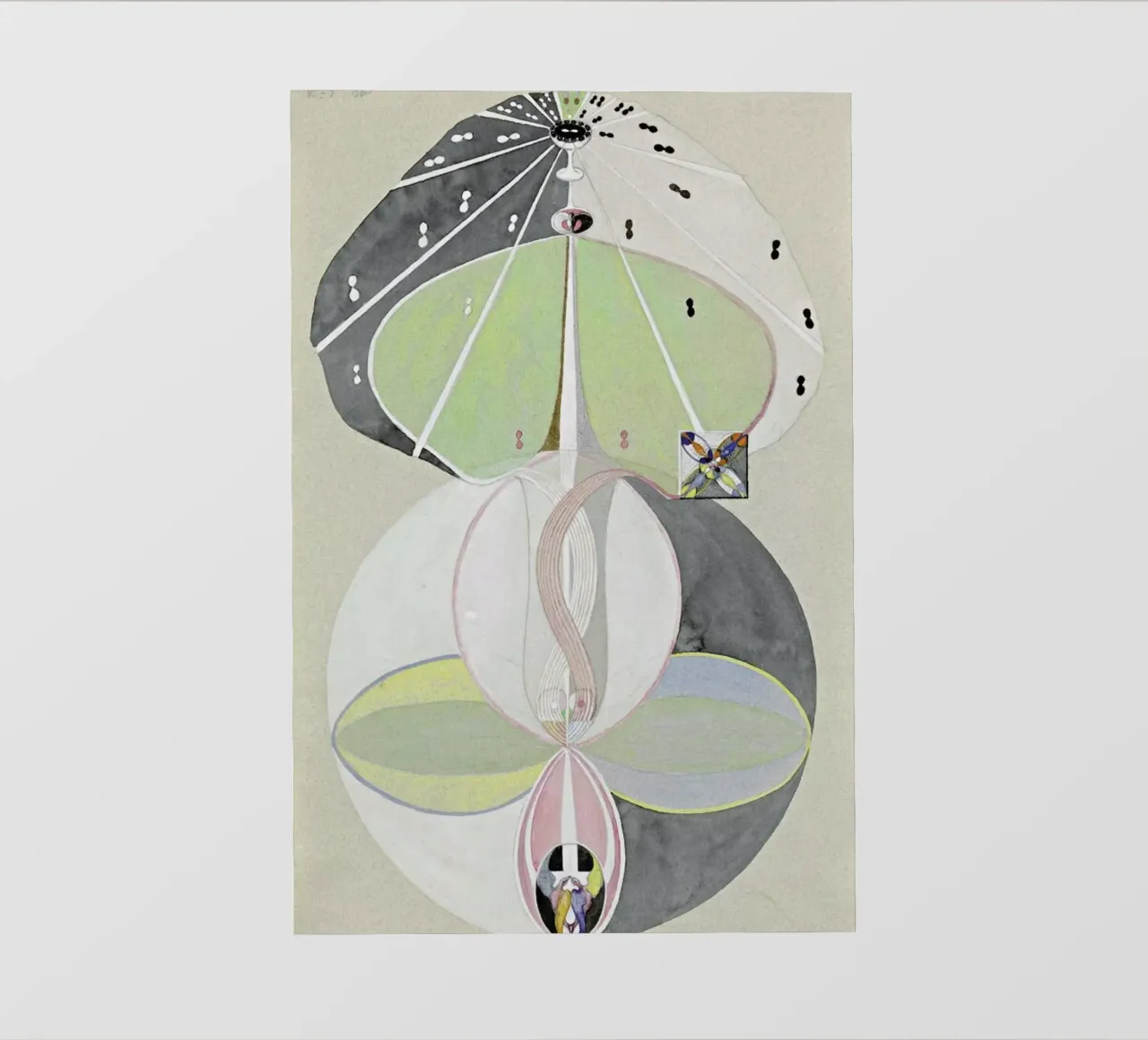 Hilma af Klint - Tree of Knowledge III pellicola backlit da Vintage by JUNIQE
