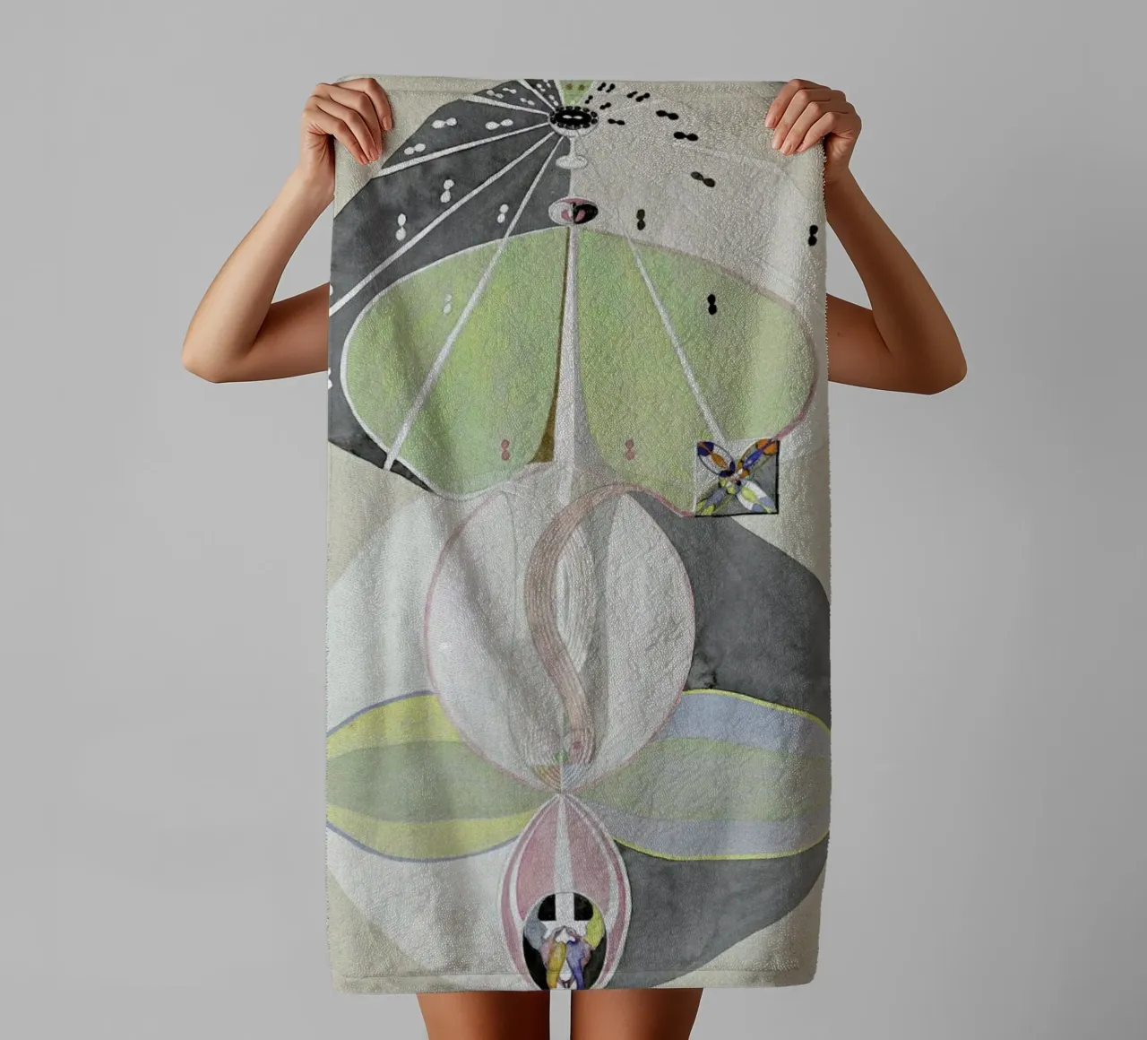 Hilma af Klint - Tree of Knowledge III towel by Vintage by JUNIQE