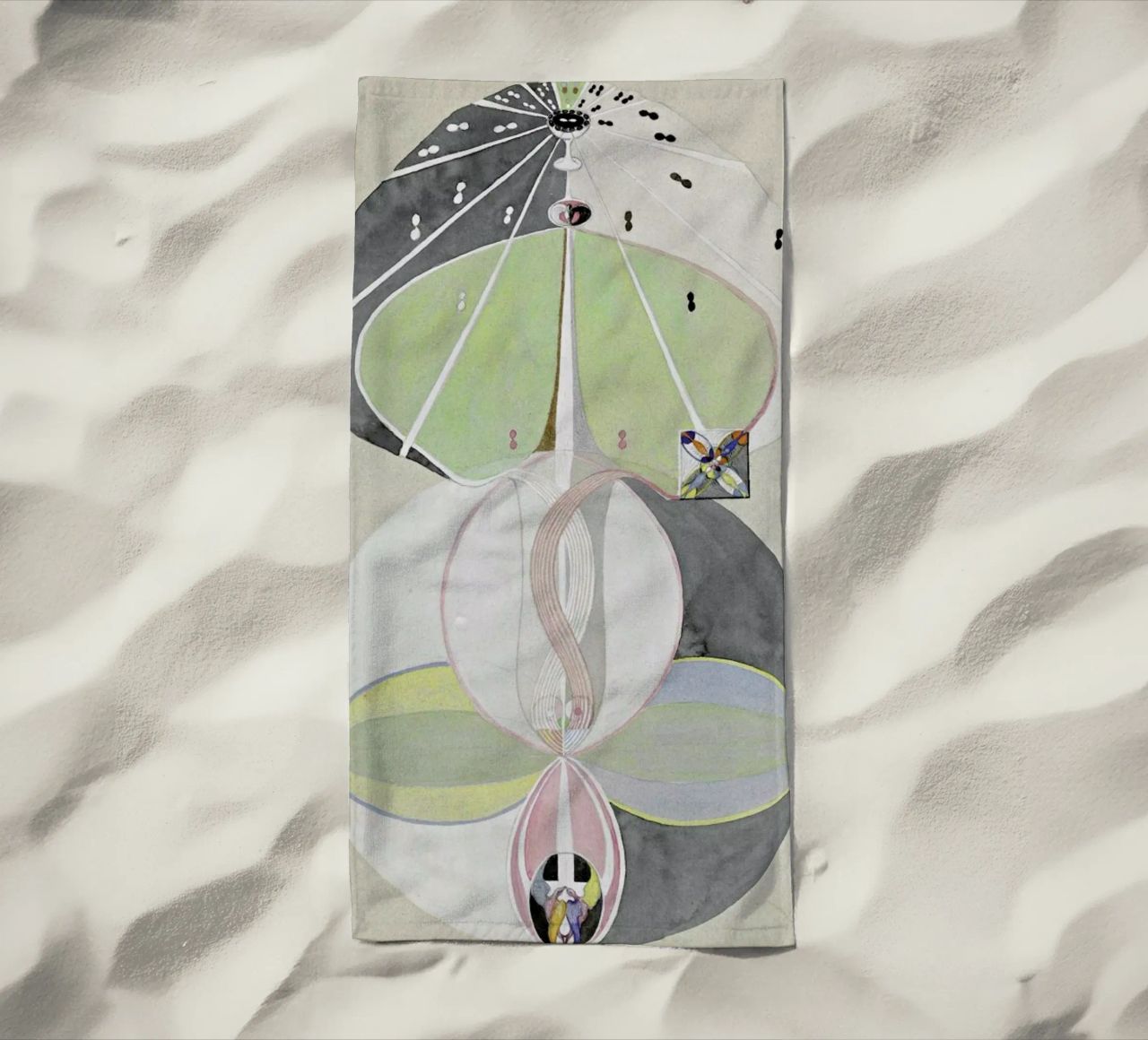 Hilma af Klint - Tree of Knowledge III beach towel by Vintage by JUNIQE